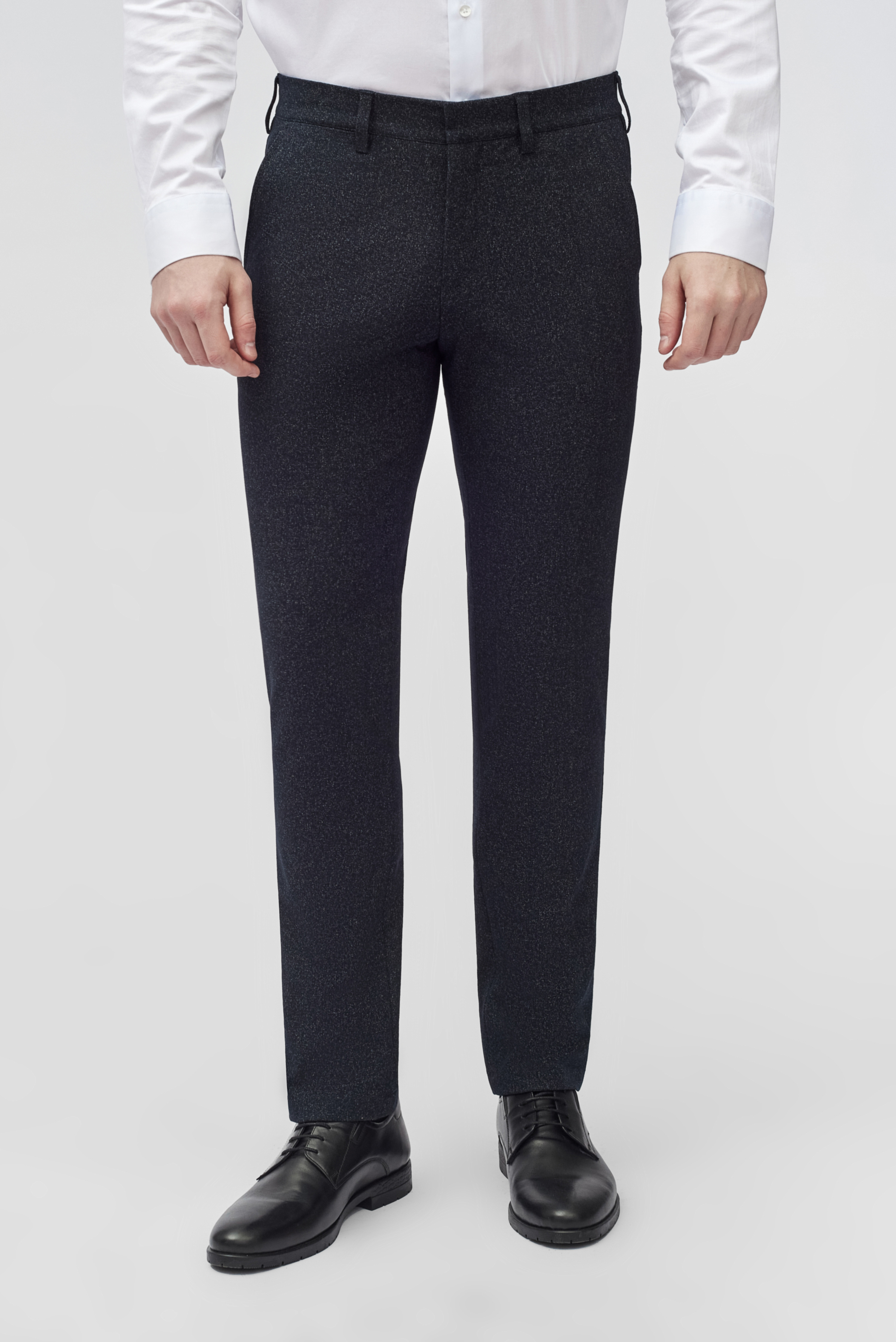 Костюмные брюки из меланжированной ткани Super Slim Fit