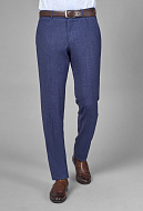 Синие брюки из шерстяной ткани Slim Fit