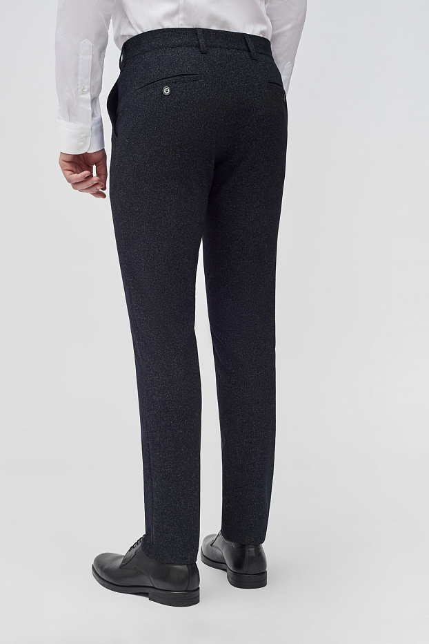 Костюмные брюки из меланжированной ткани Super Slim Fit