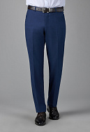 Синие брюки из смесовой ткани с микродизайном Slim Fit