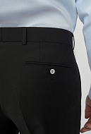 Классические черные брюки из шерстяной ткани Regular Fit