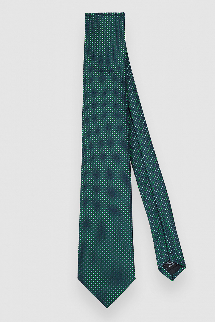 Зеленый галстук с узором