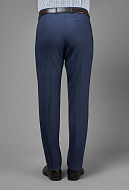 Костюмные синие брюки из тонкой шерстяной ткани Regular Fit