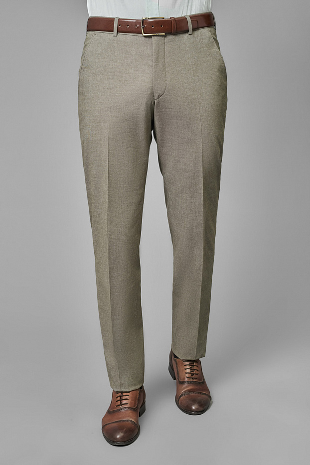 Классические брюки из хлопковой ткани Slim Fit
