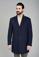Пальто темно-синего цвета