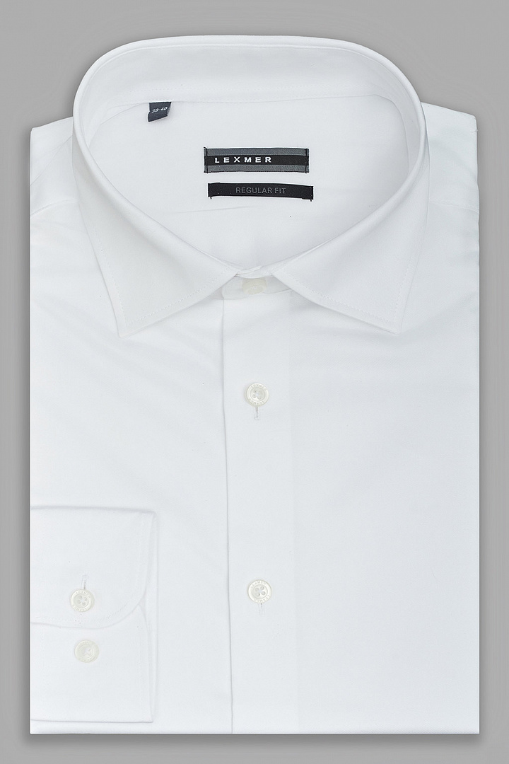 Классическая белая рубашка из хлопка Regular Fit