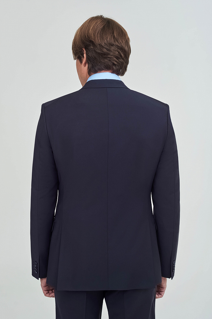 Костюмный пиджак из гладкой шерстяной ткани Slim Fit