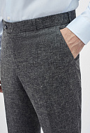 Костюмные брюки из ткани с содержанием льна Regular Fit