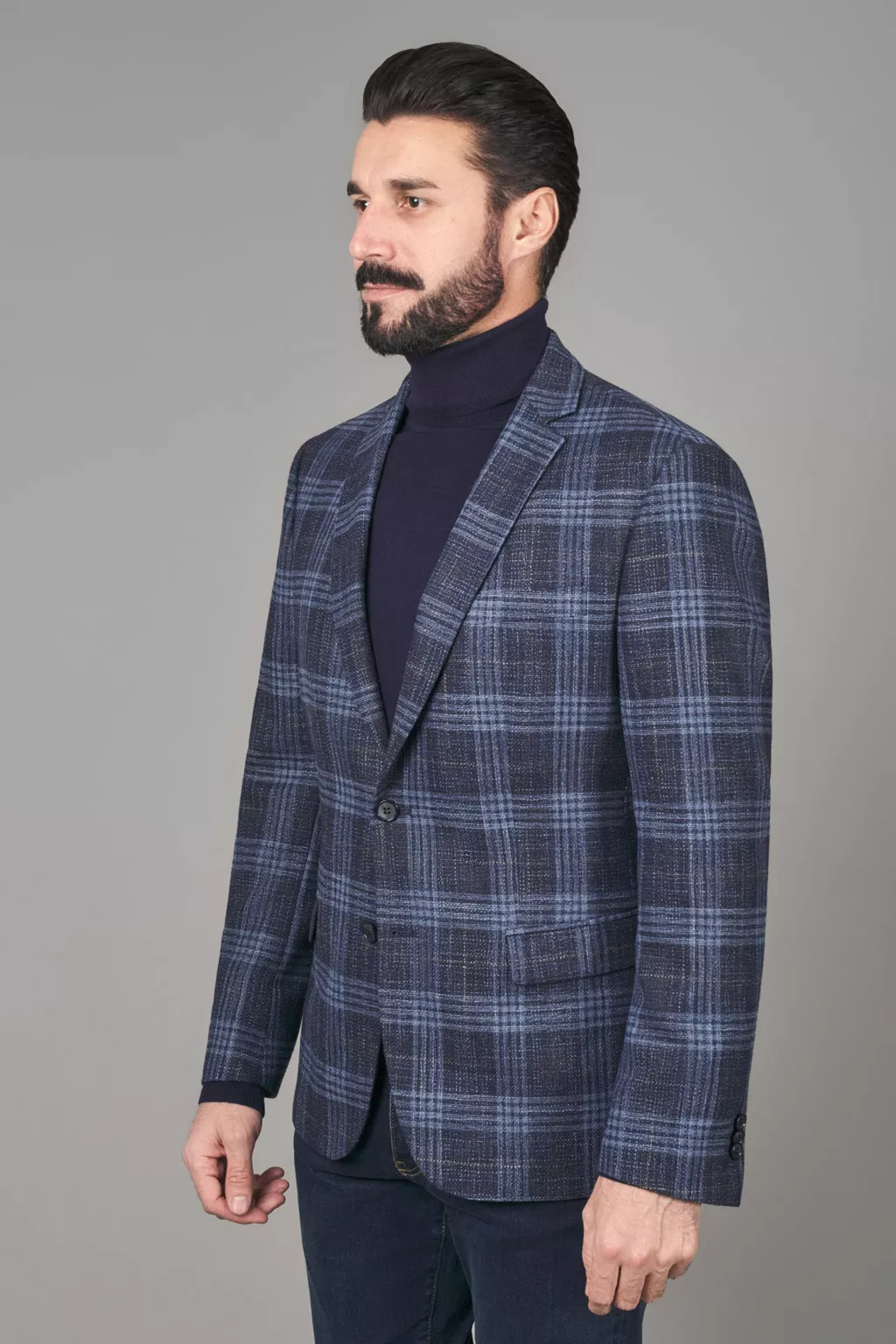 Пиджак из итальянской ткани Vitale Barberis с шерстью и шелком Regular Fit
