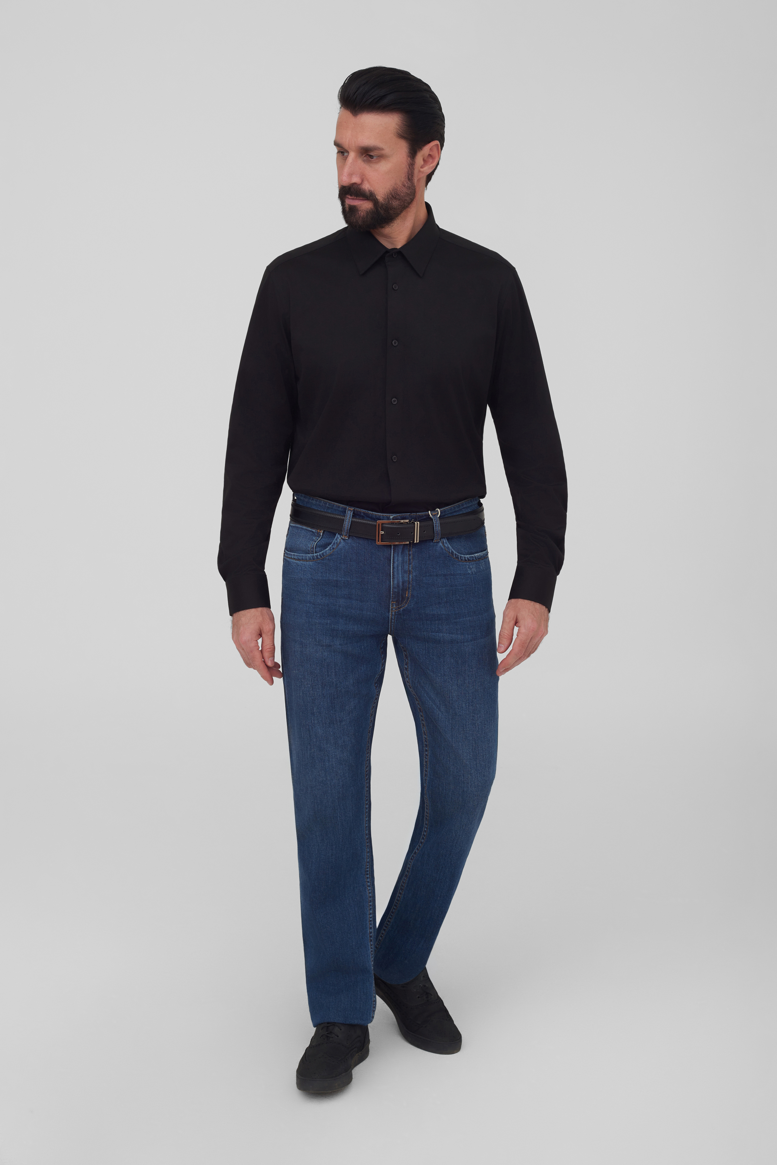 Рубашка из эластичного хлопка Regular Fit