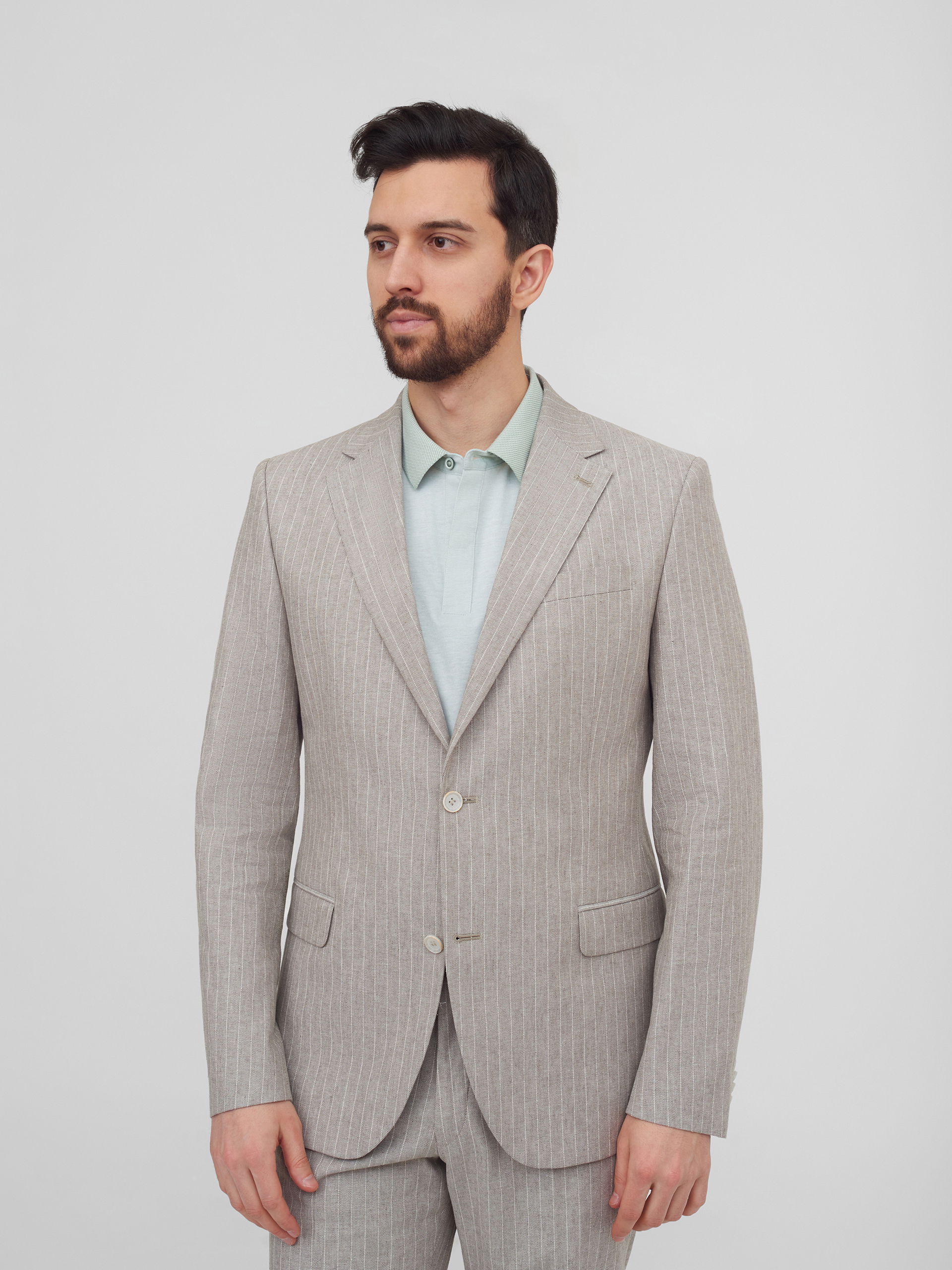 Костюмный пиджак в полоску Slim Fit