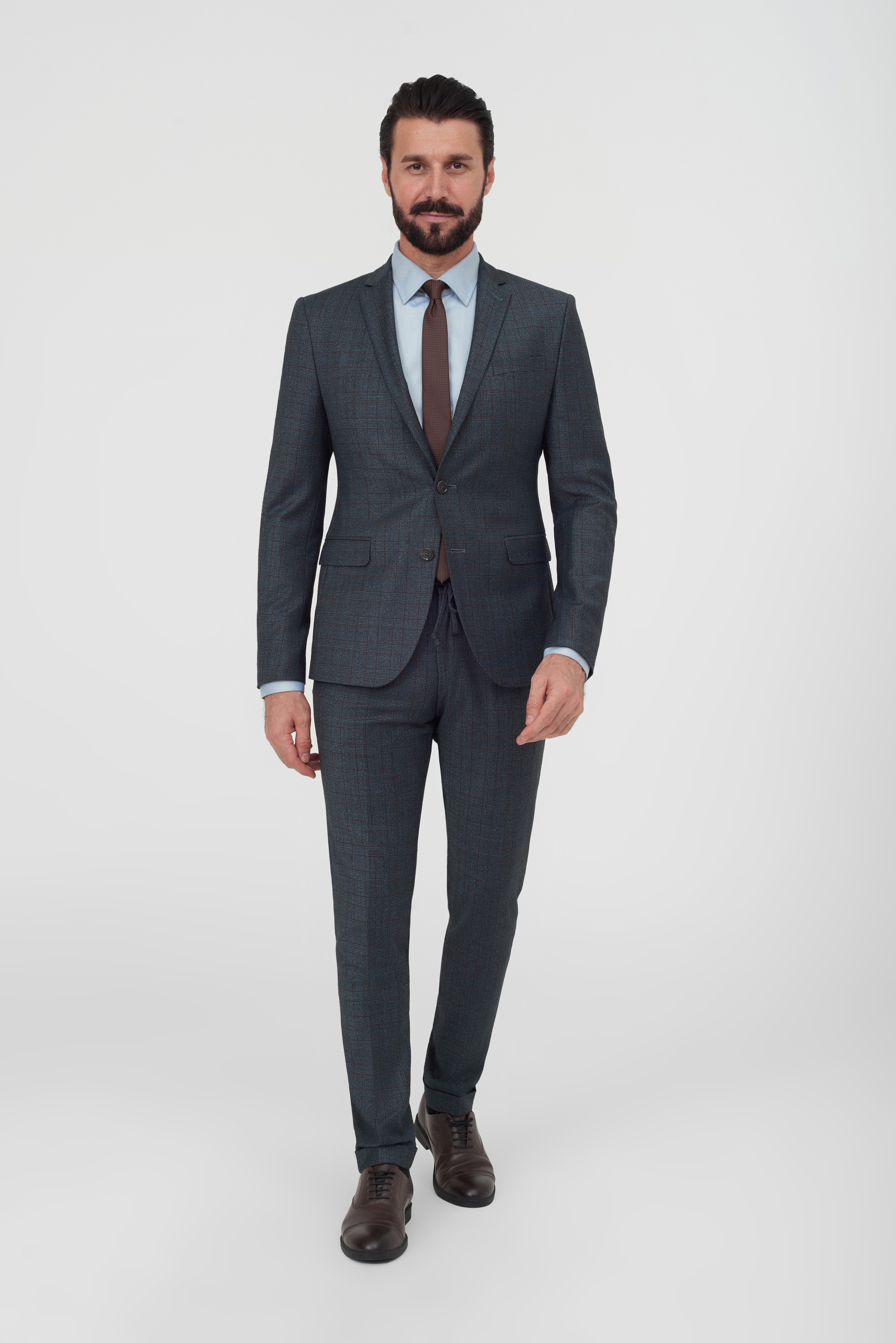 Костюмные брюки в клетку Super Slim Fit