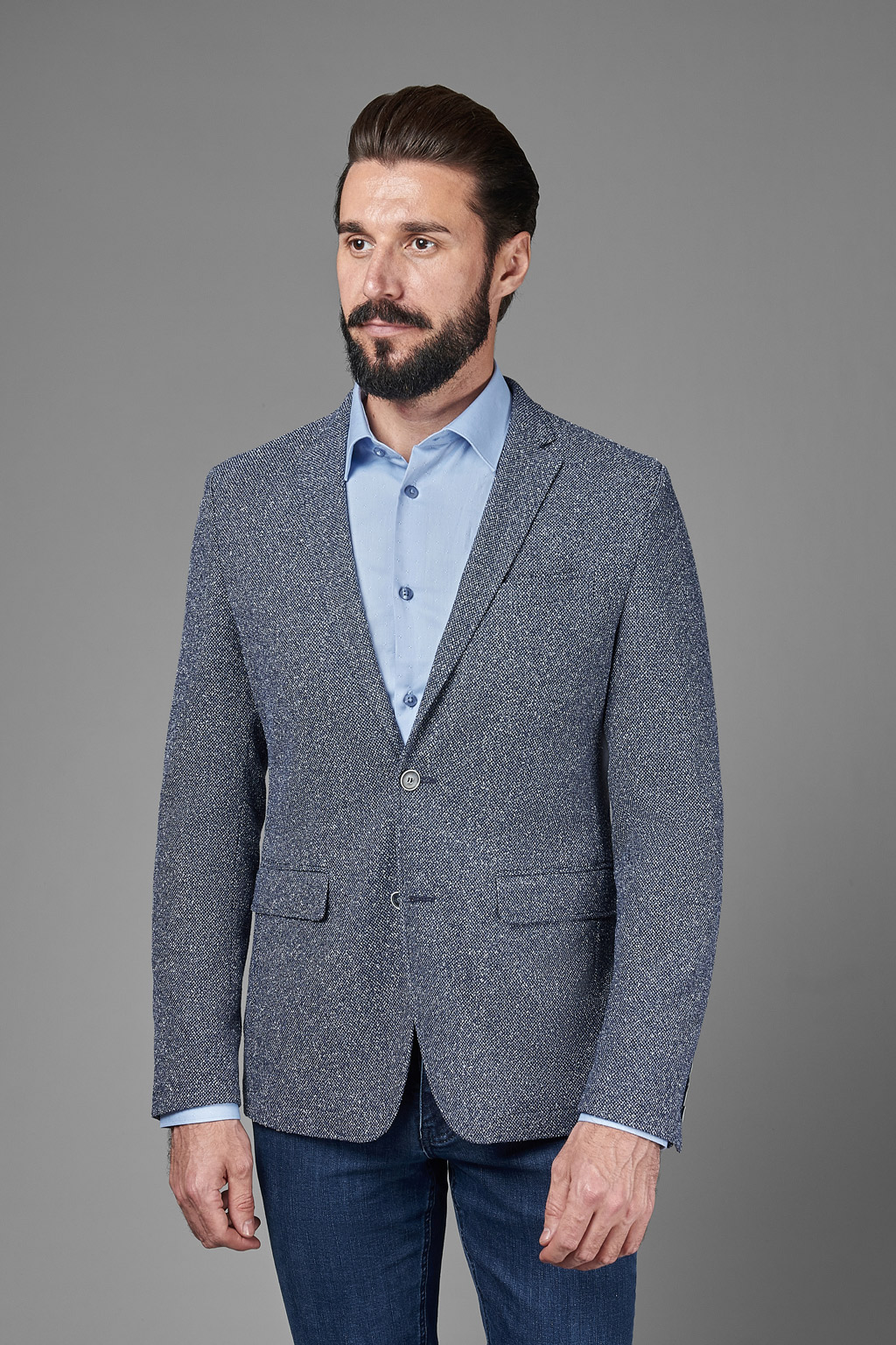 Пиджак из поливискозной ткани с микродизайном Slim Fit