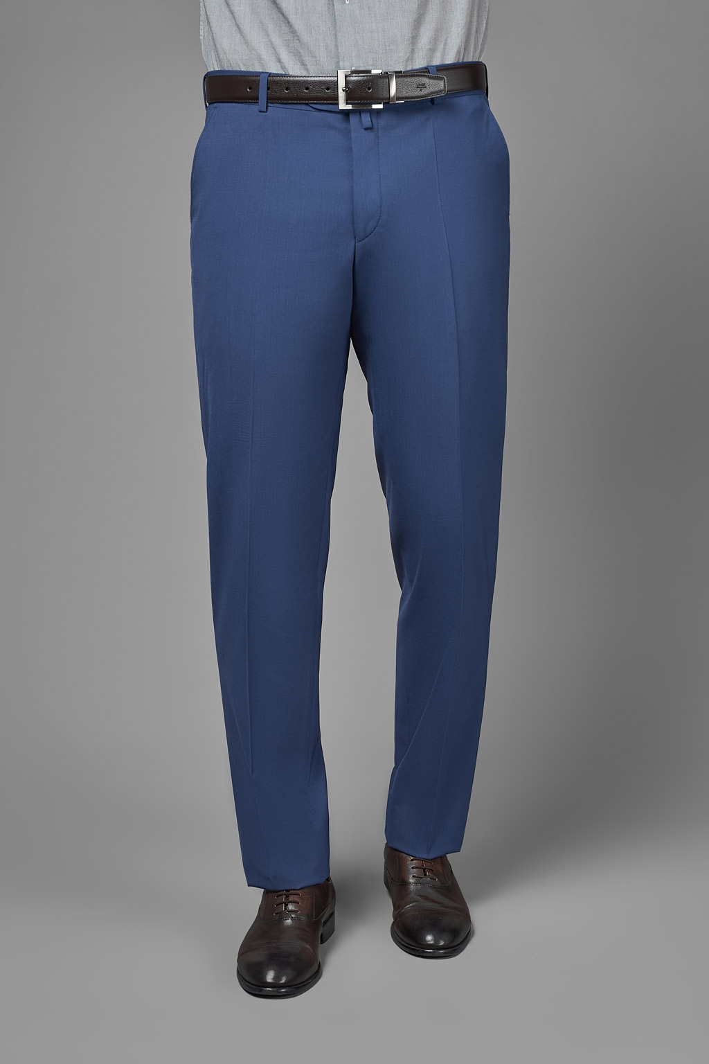 Классические синие брюки из итальянской ткани Regular Fit