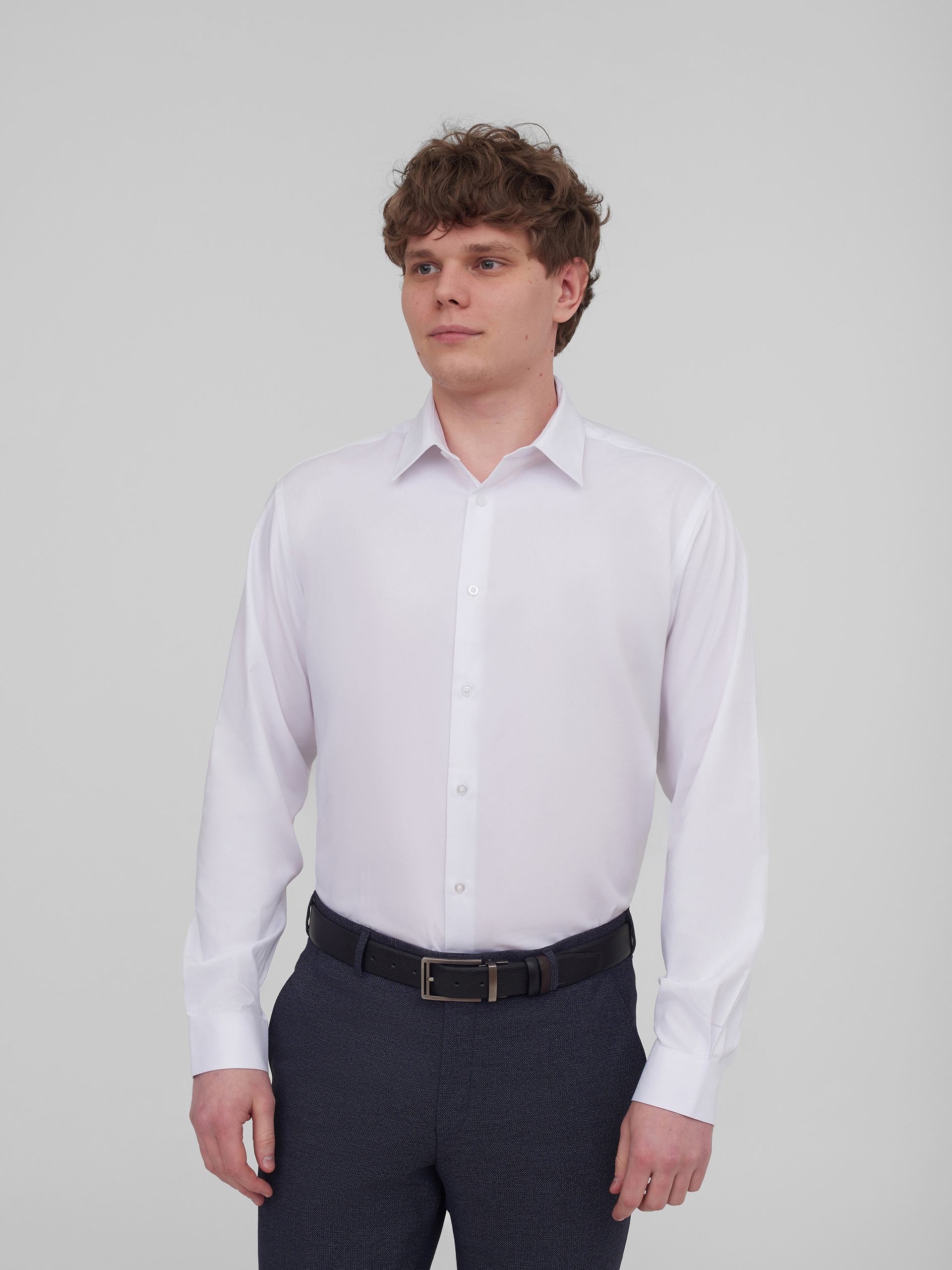 Однотонная рубашка Slim Fit