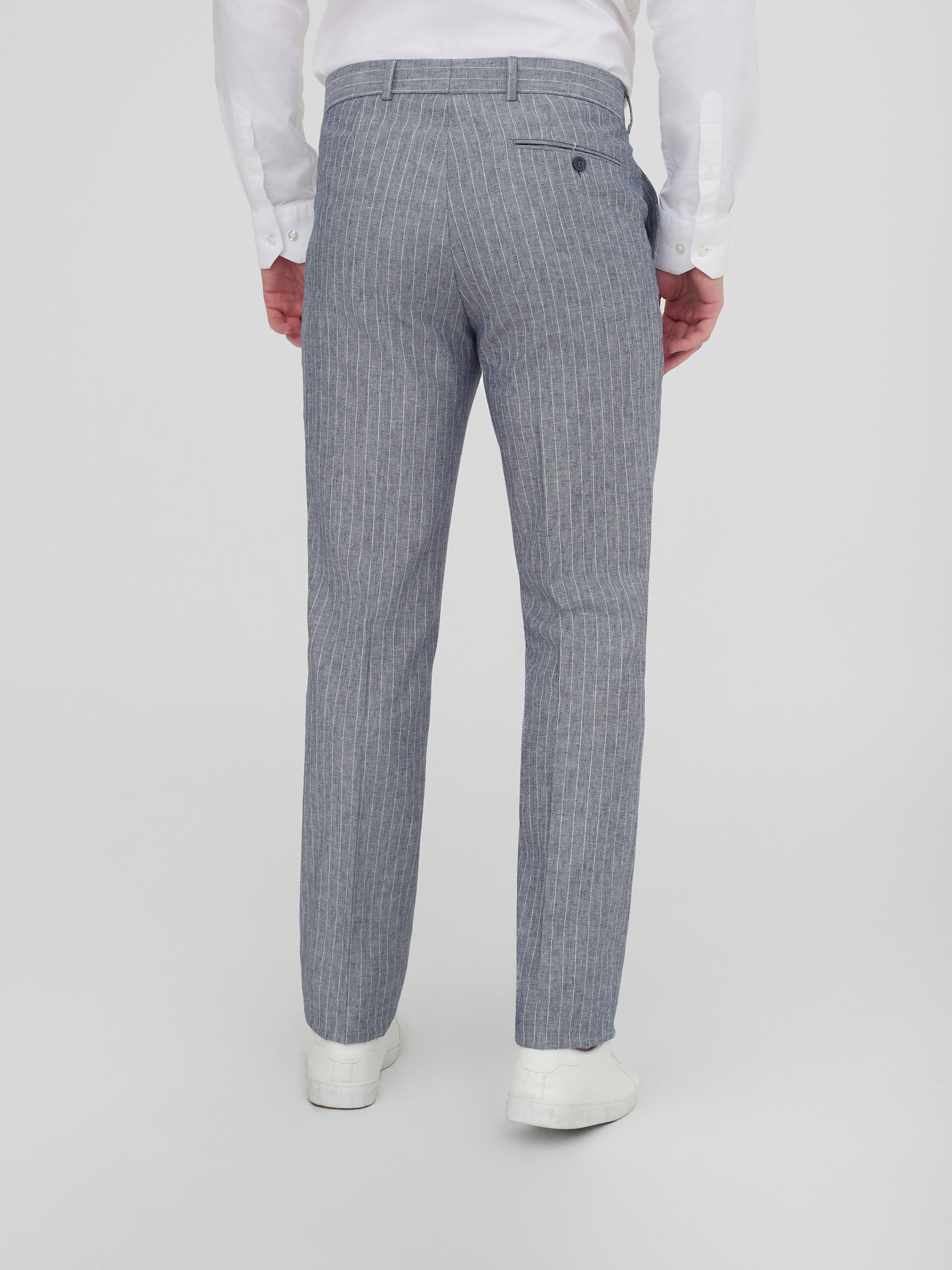 Костюмные брюки с содержанием льна Regular Fit