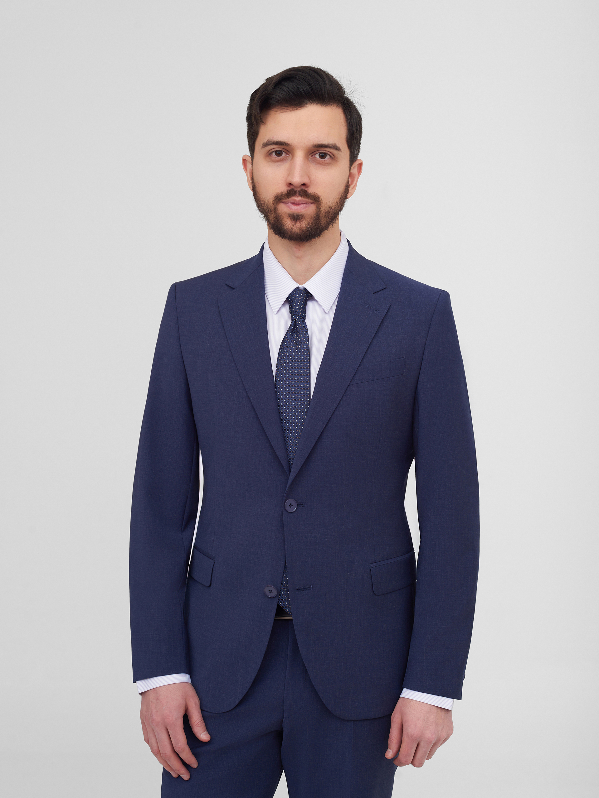 Синий костюмный пиджак Slim Fit
