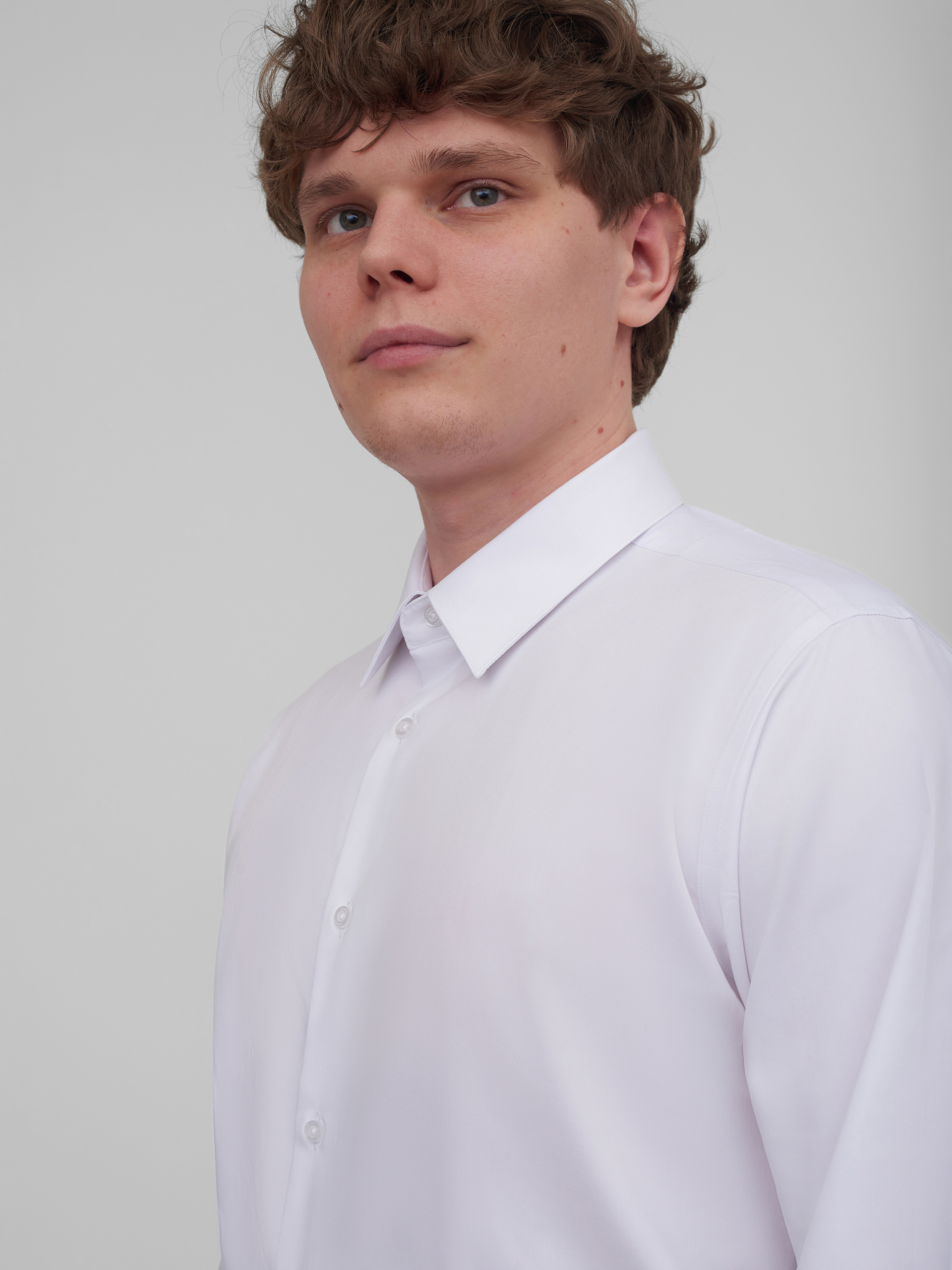 Однотонная рубашка Slim Fit