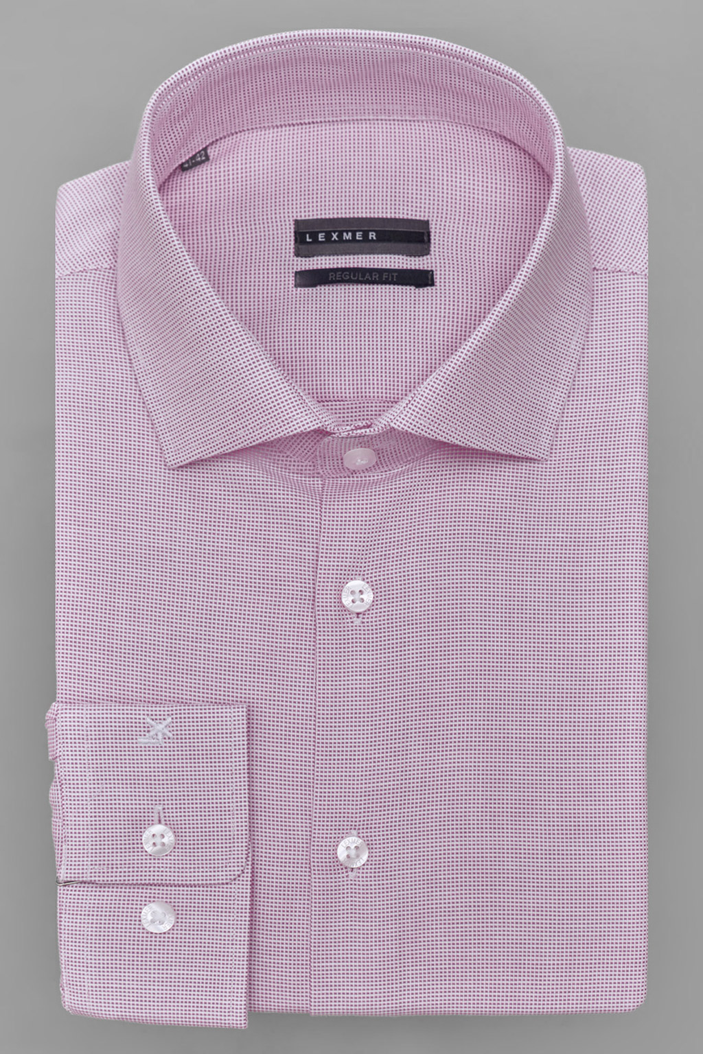 Розовая рубашка с французским воротником на высокий рост Regular Fit
