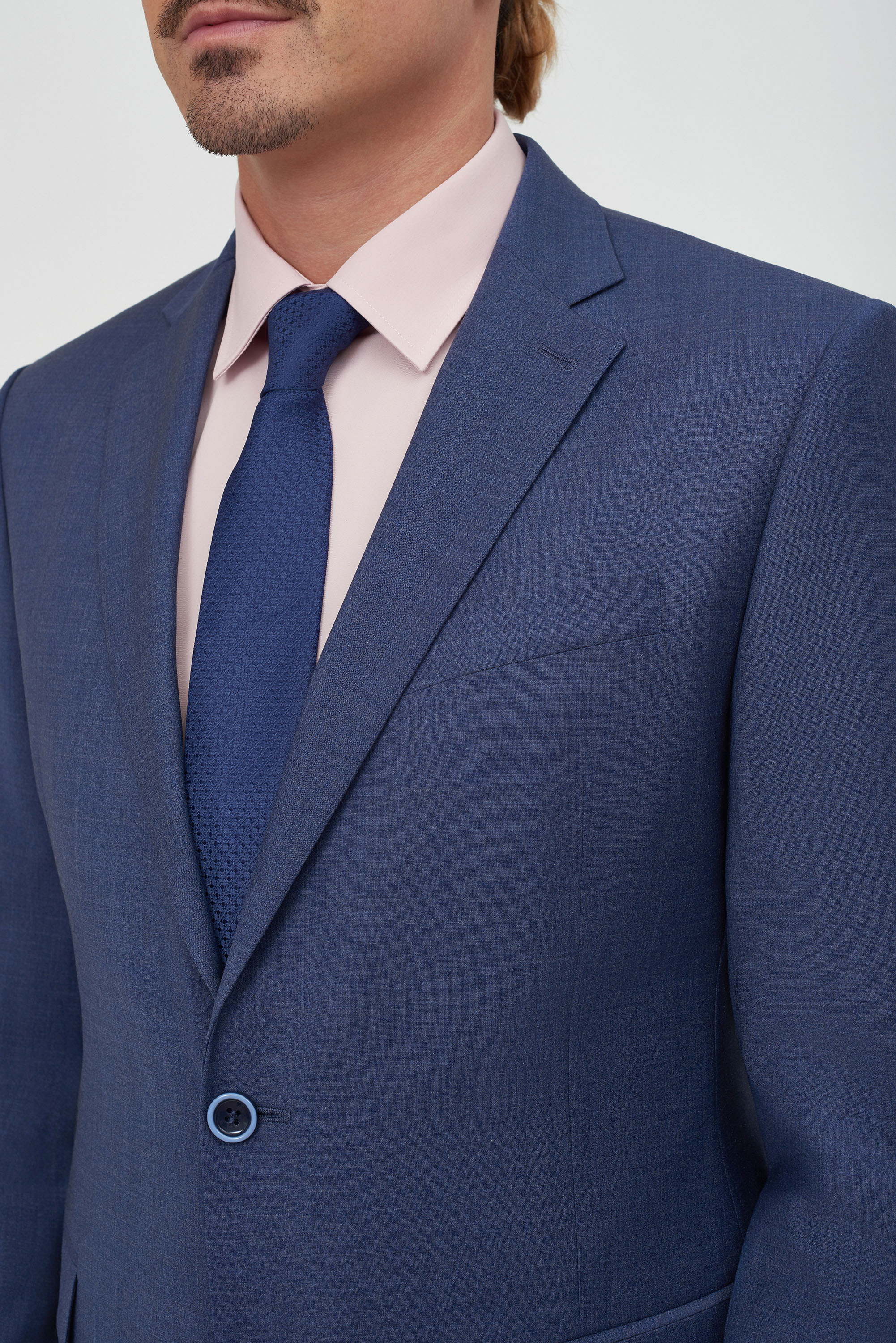 Костюмный пиджак из шерстяной ткани Slim Fit