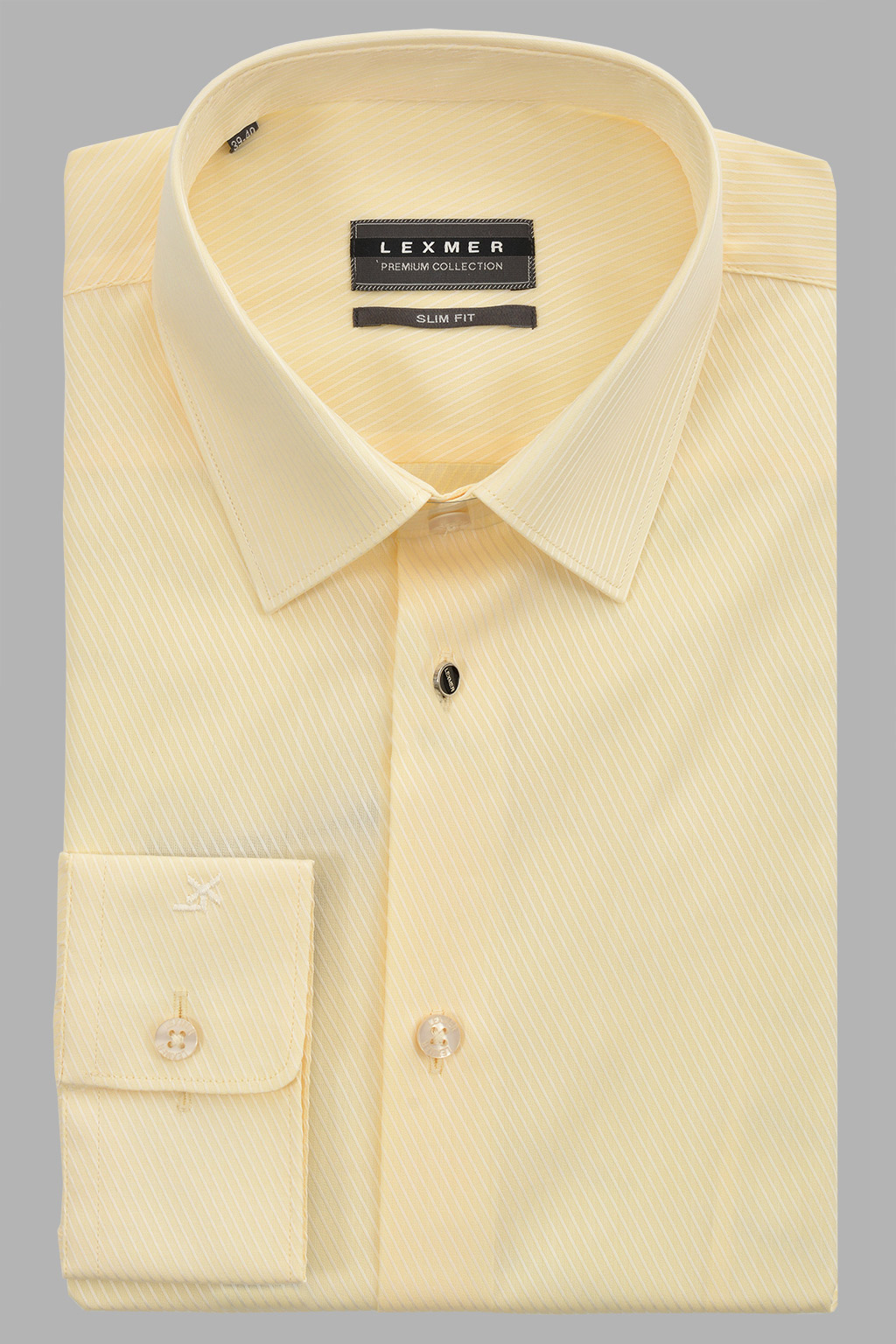 Рубашка из рефльефной высококачественной ткани Slim Fit