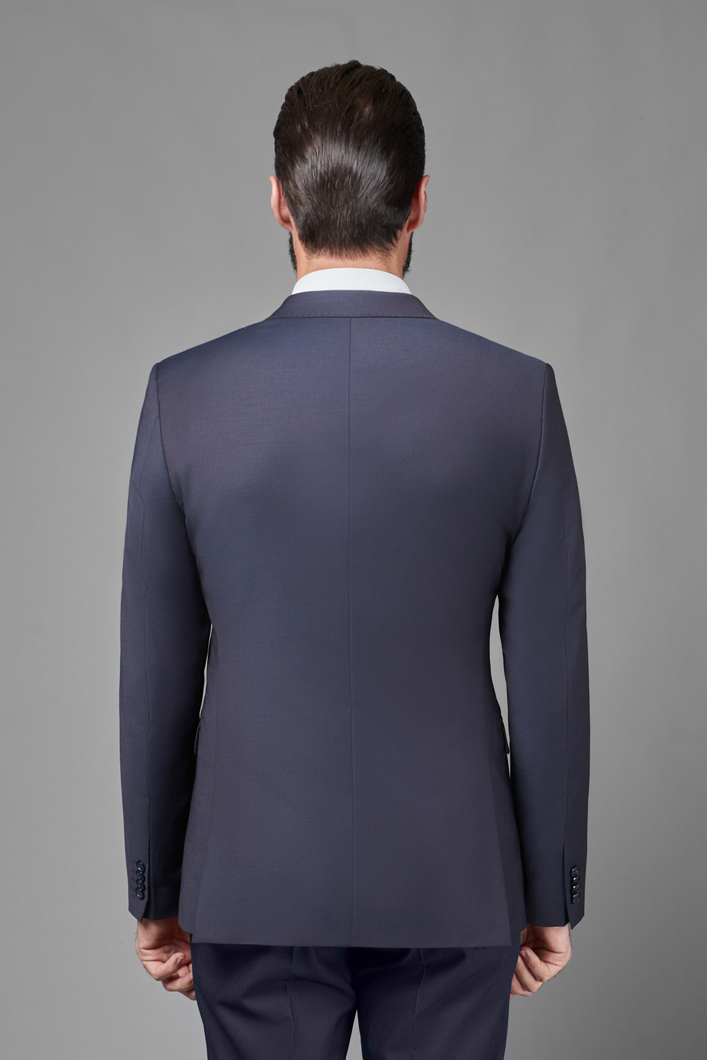 Костюмный пиджак из матовой шерстяной ткани Super Slim Fit