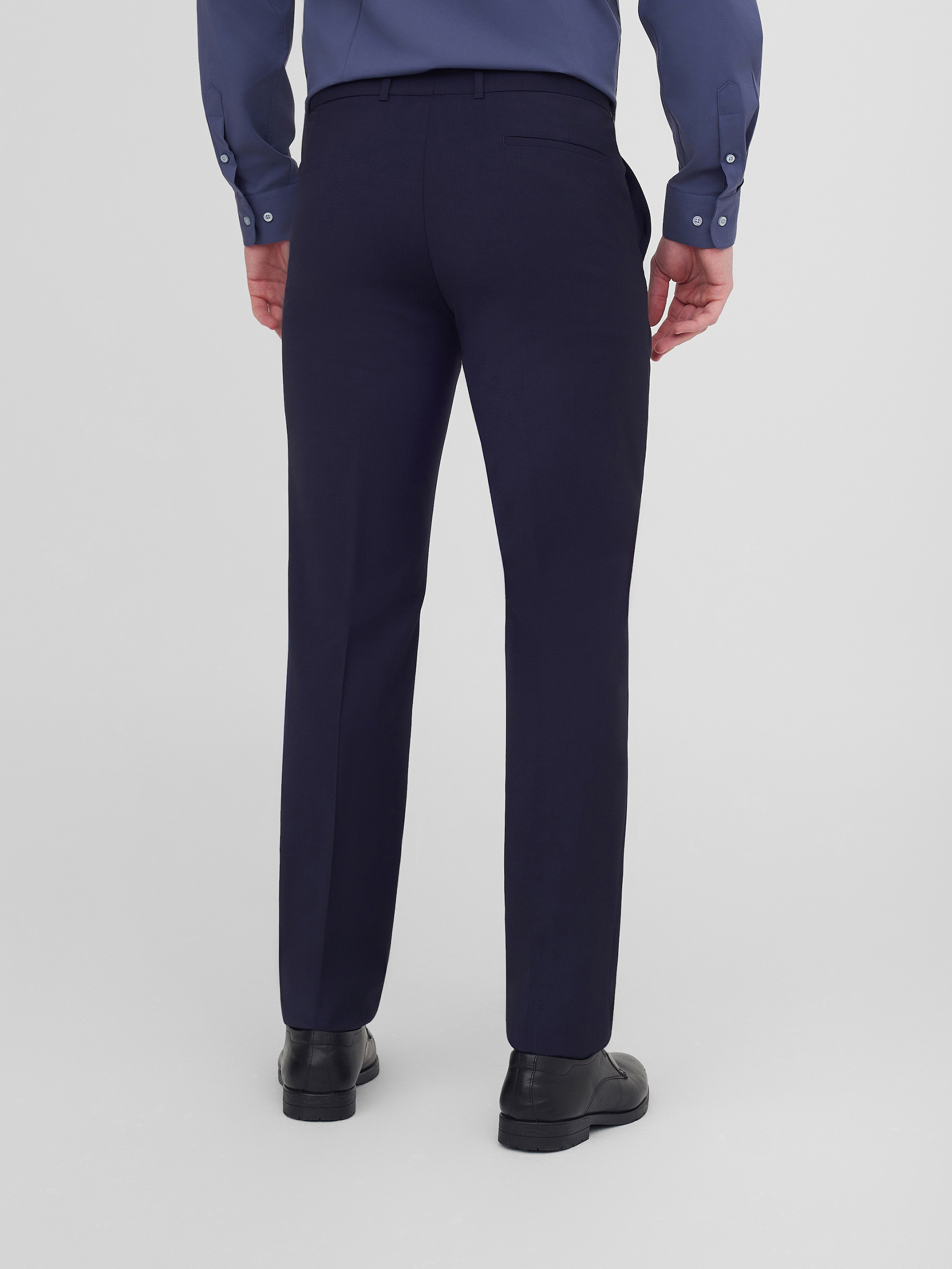 Костюмные брюки из шерстяной ткани Slim Fit