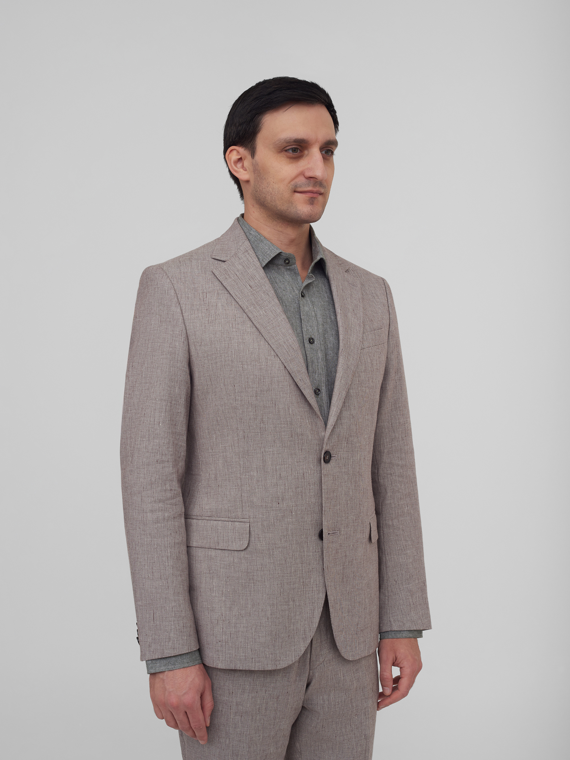 Костюмный пиджак из меланжированной ткани Slim Fiit