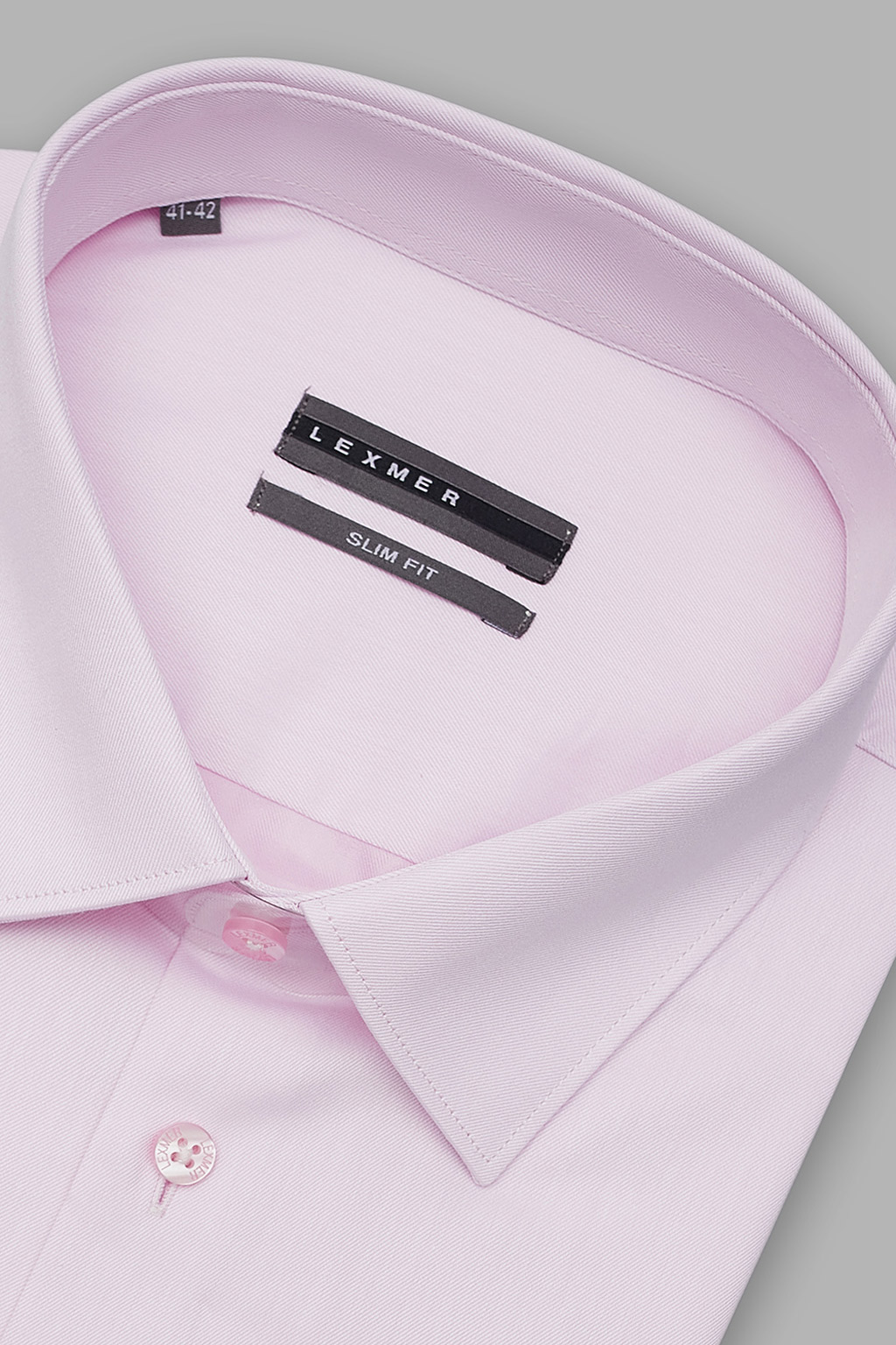 Розовая рубашка из жаккардовой ткани Slim Fit