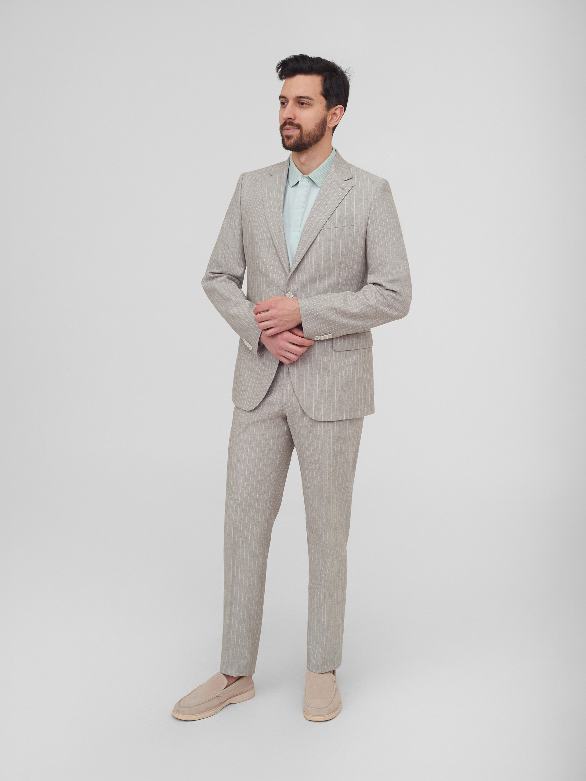Костюмный пиджак в полоску Slim Fit
