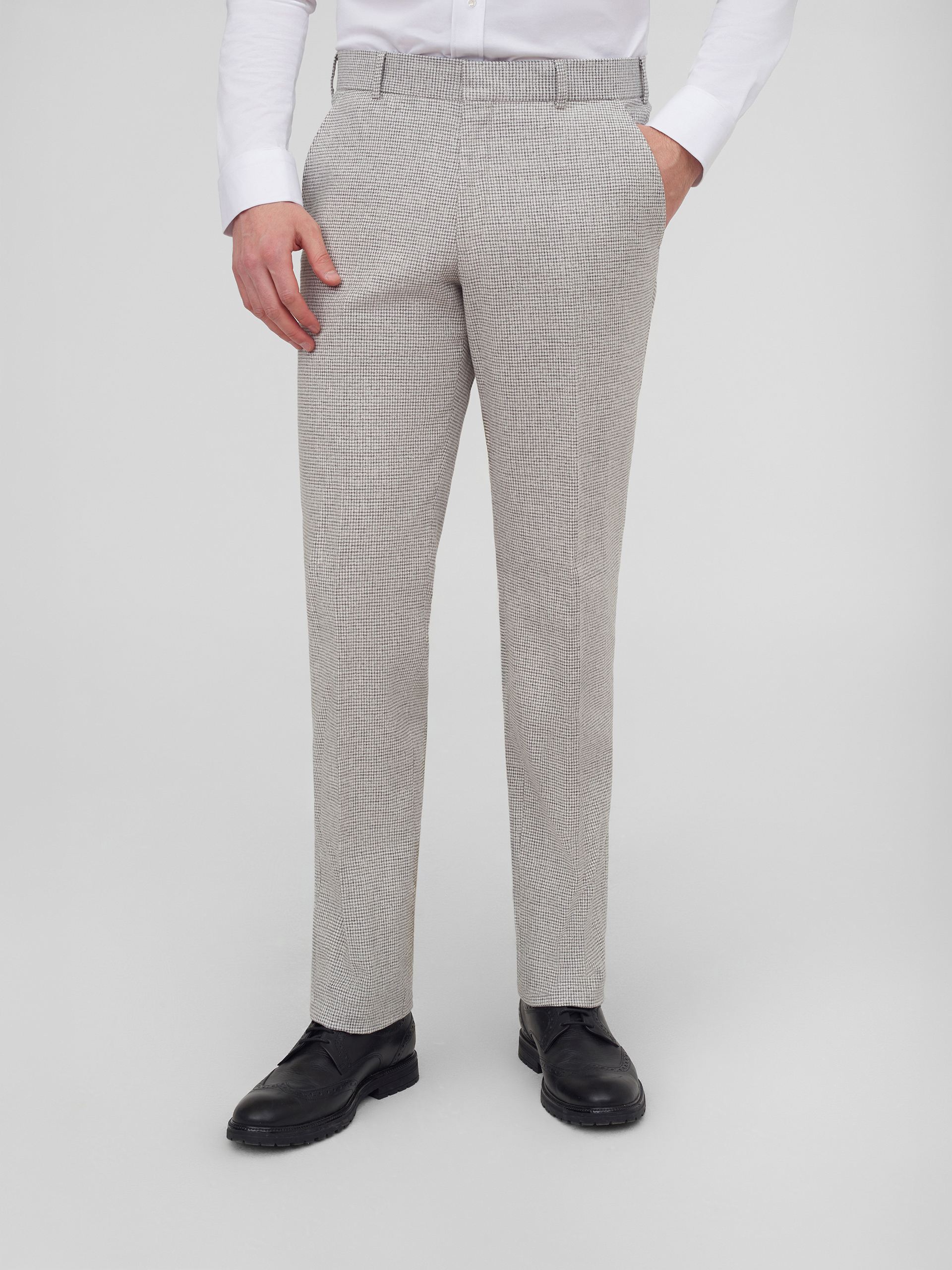 Костюмные брюки из хлопковой ткани Slim Fit