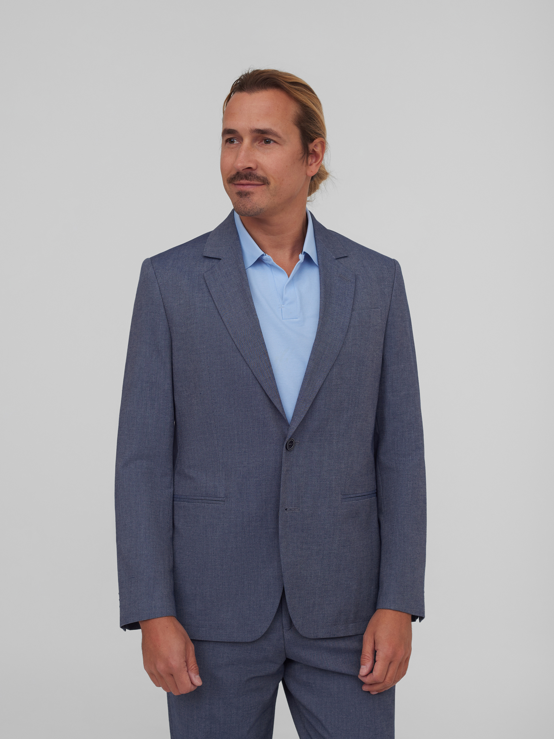 Костюмный пиджак из смесового хлопка Regular Fit