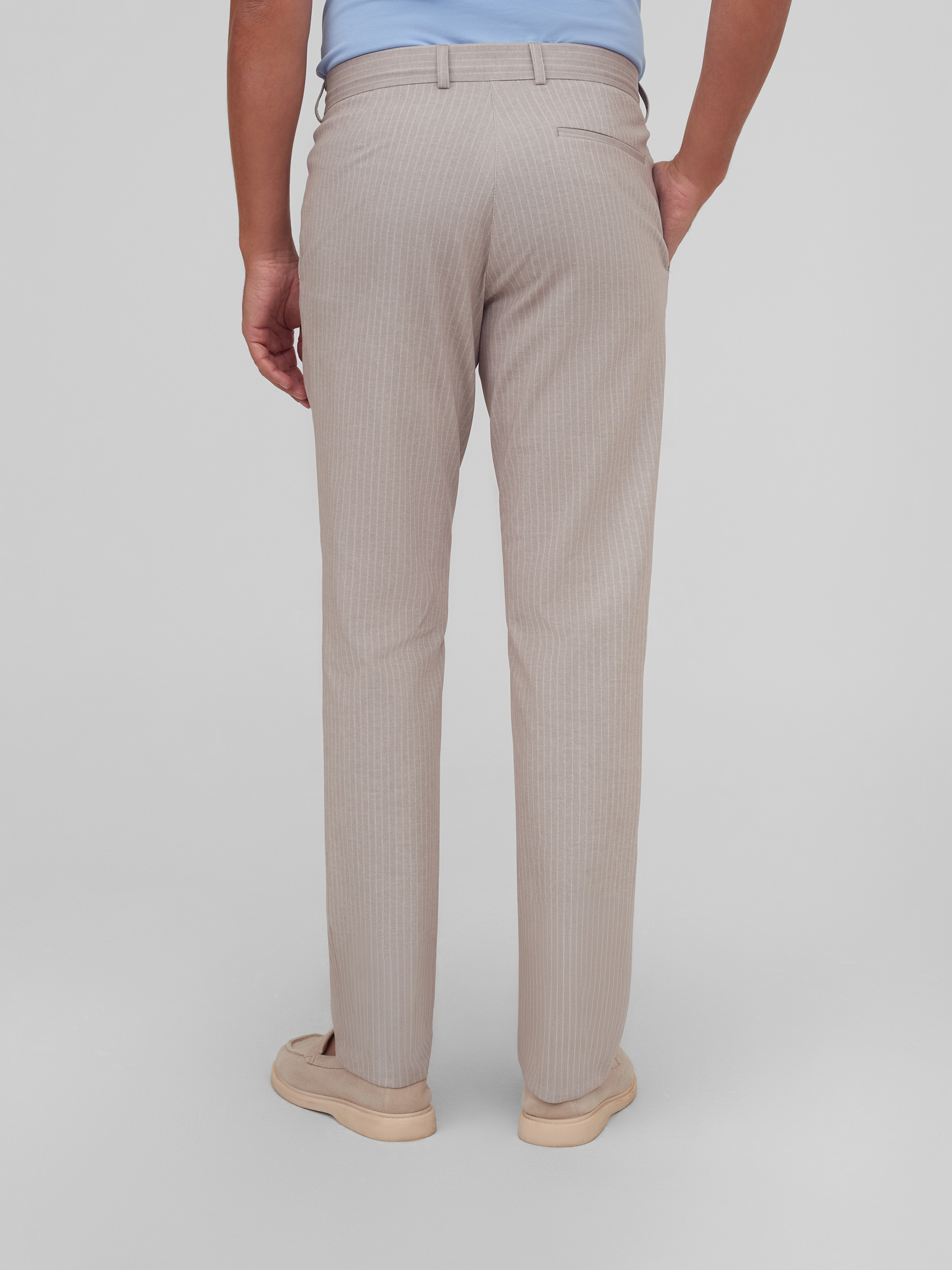 Костюмные брюки в полоску Slim Fit