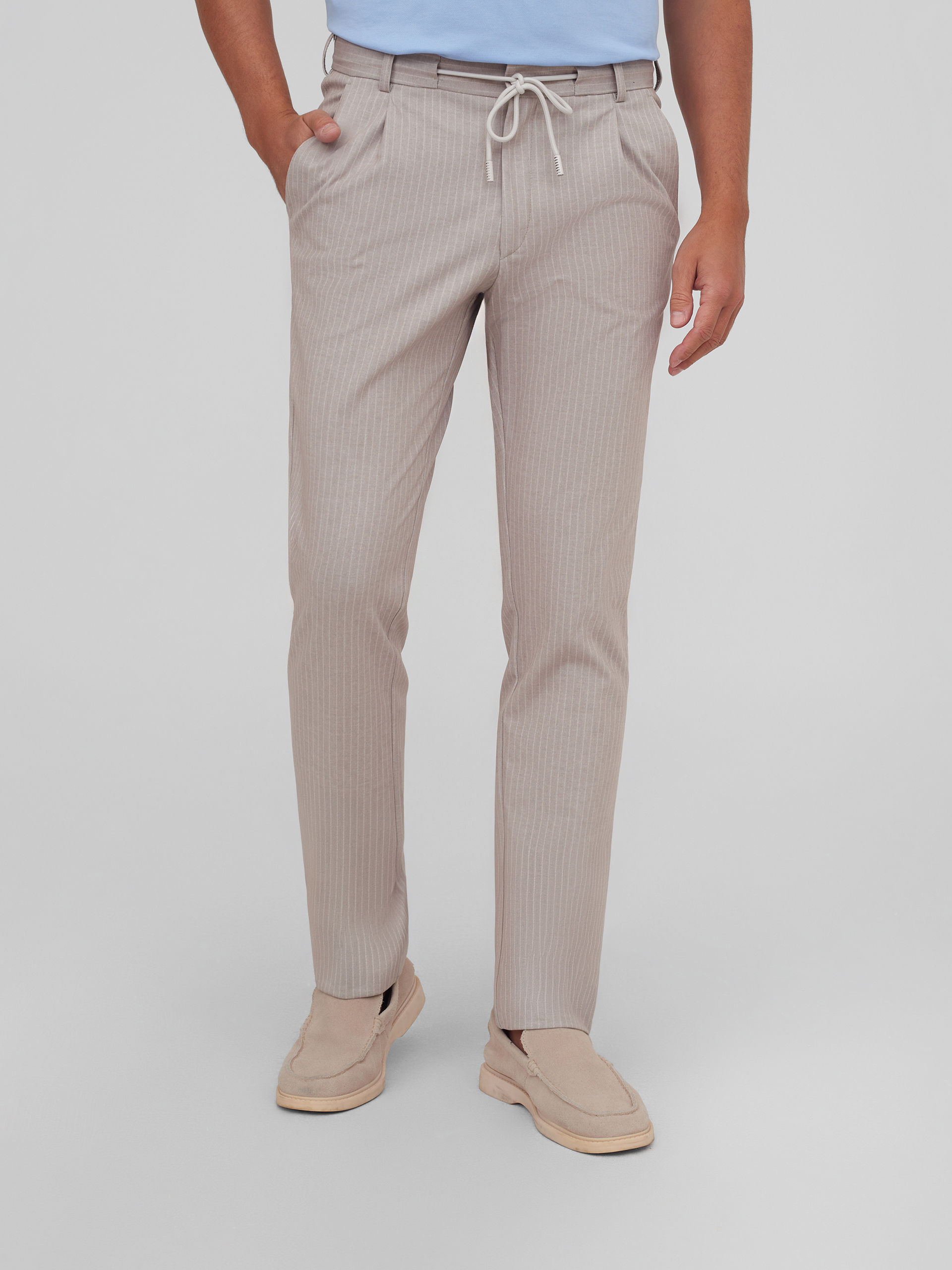 Костюмные брюки в полоску Slim Fit