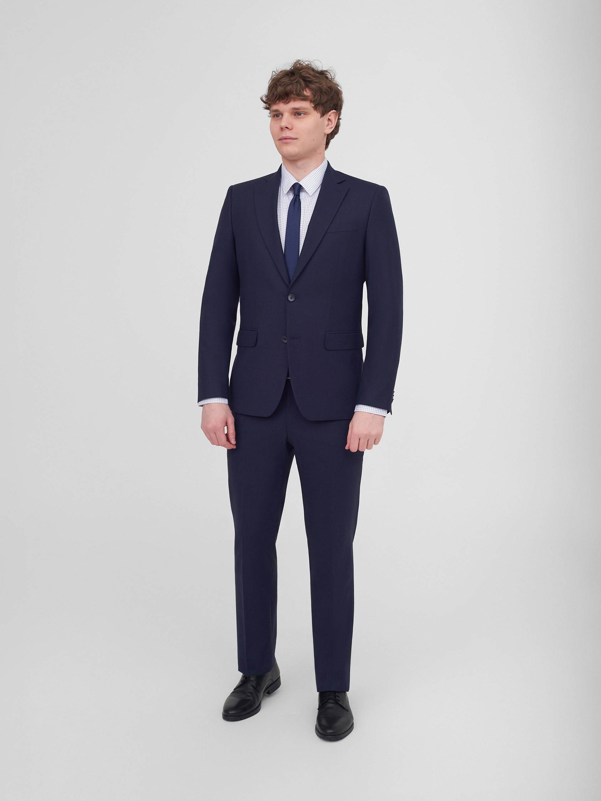 Костюмные брюки из шерстяной ткани Regular Fit