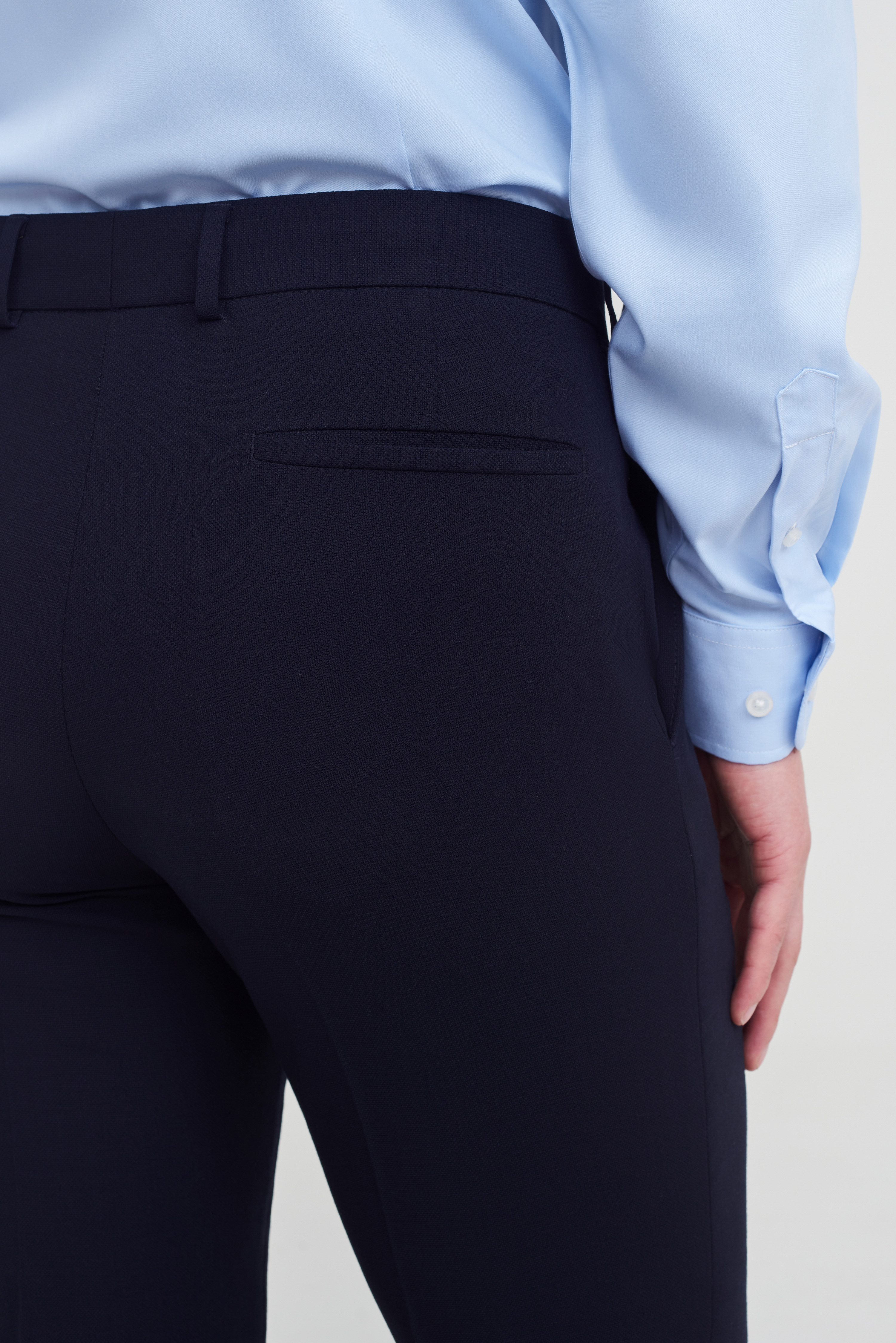 Тёмно-синие костюмные брюки Slim Fit