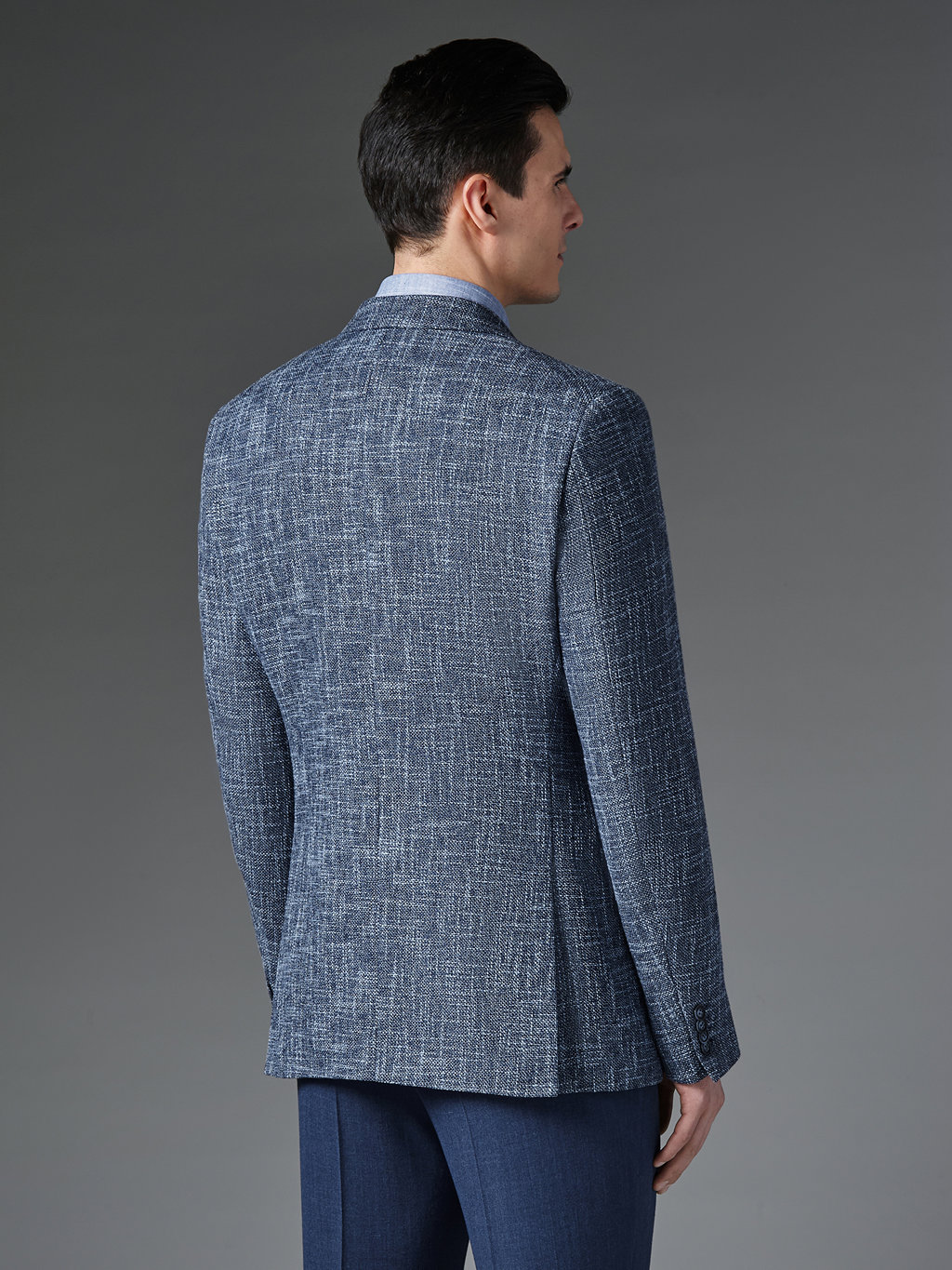 Пиджак из итальянской ткани Vitale Barberis с шелком и льном Slim Fit