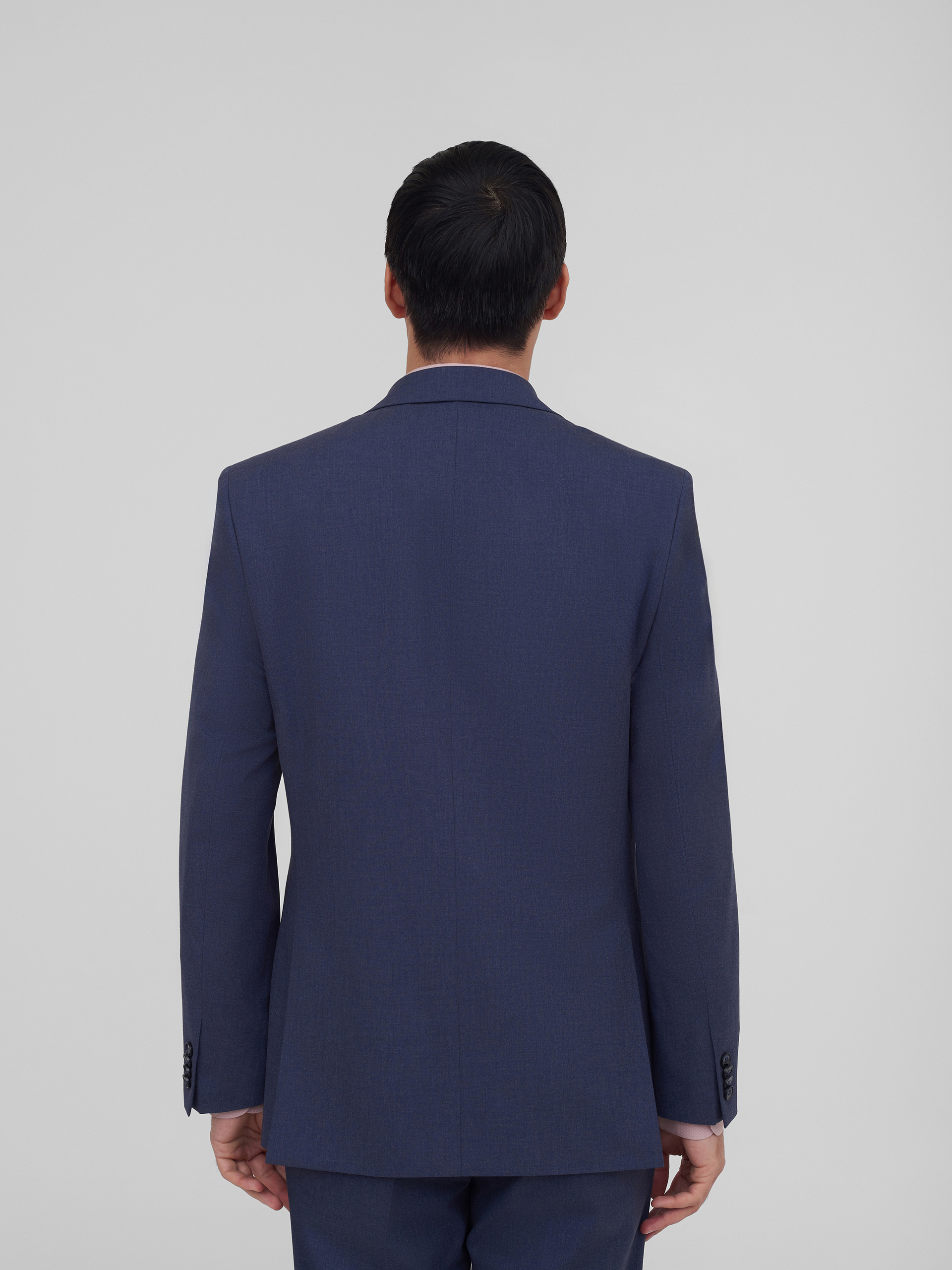 Синий костюм из смесовой ткани Regular Fit