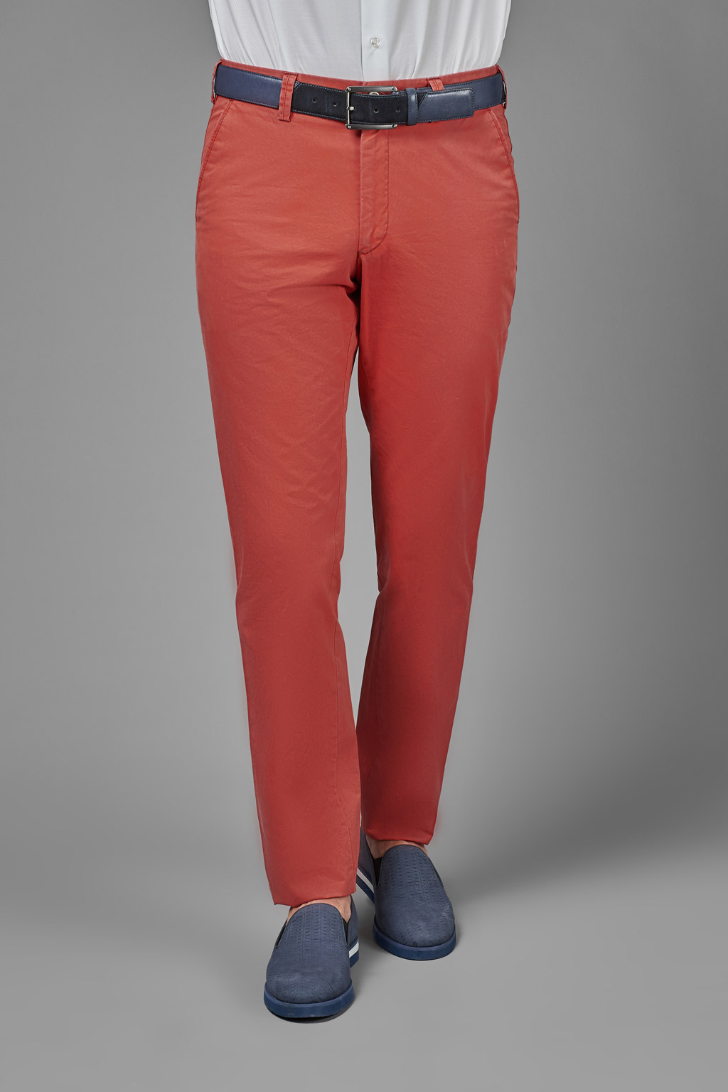 Хлопковые красные брюки чинос Slim Fit