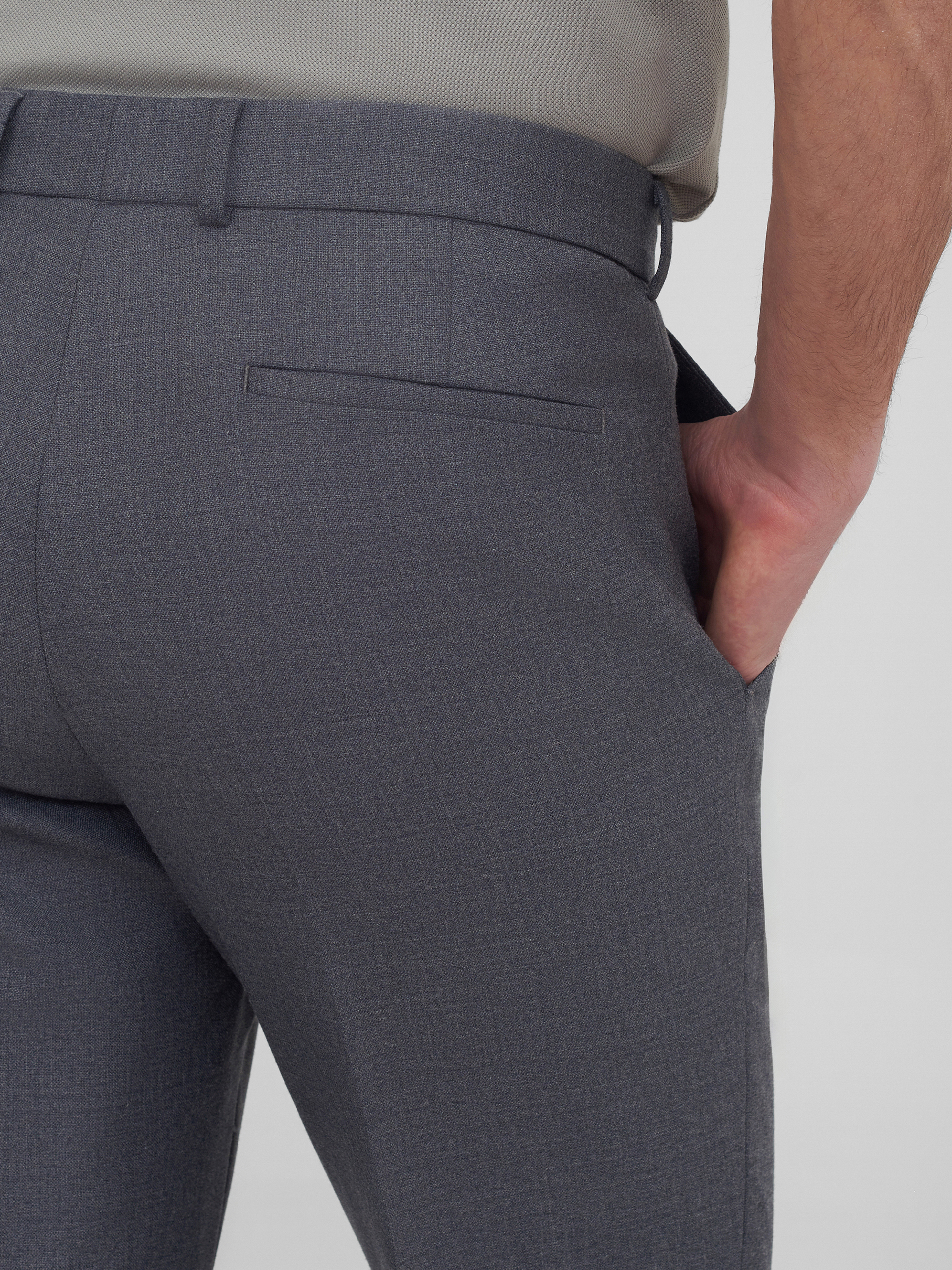 Костюмные брюки из шерстяной ткани Slim Fit