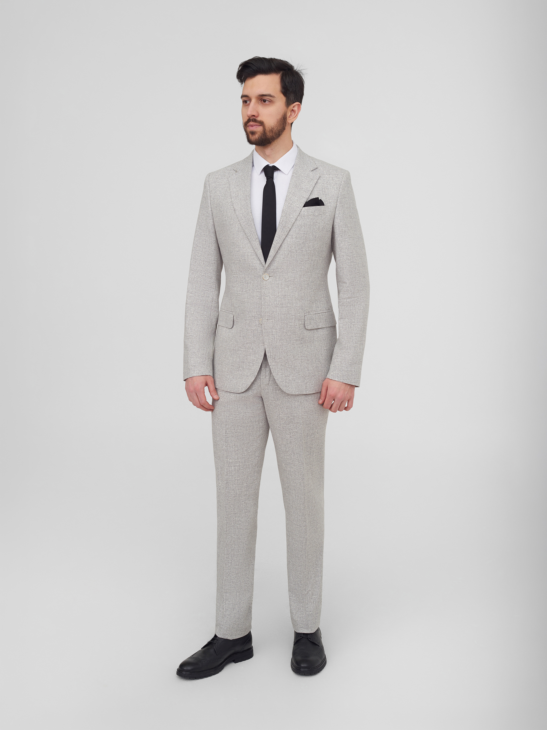 Костюмный пиджак из хлопковой ткани Slim Fit