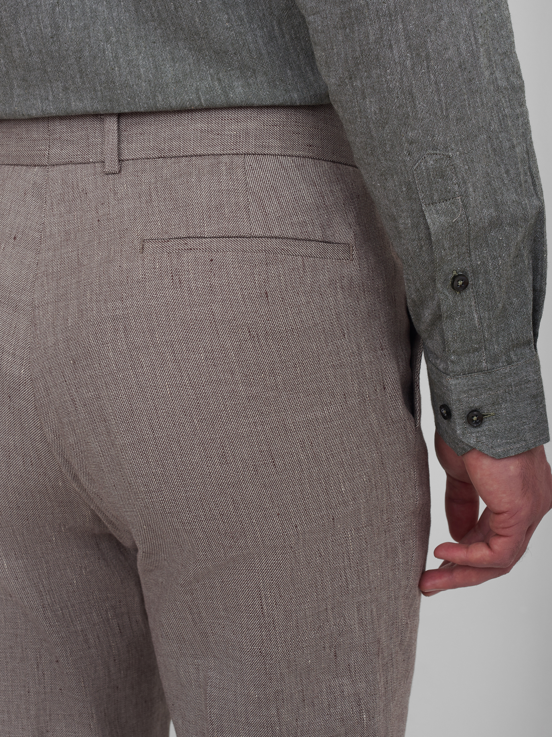 Костюмные брюки из меланжированной ткани Slim Fiit