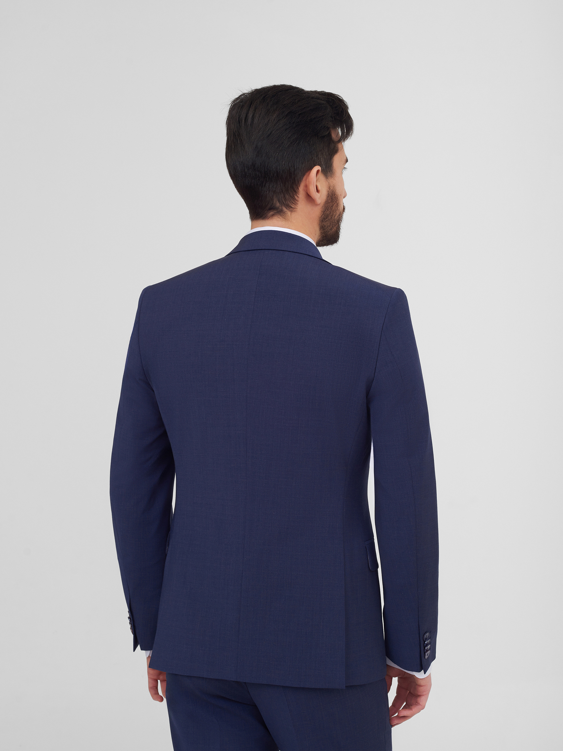 Синий костюмный пиджак Slim Fit