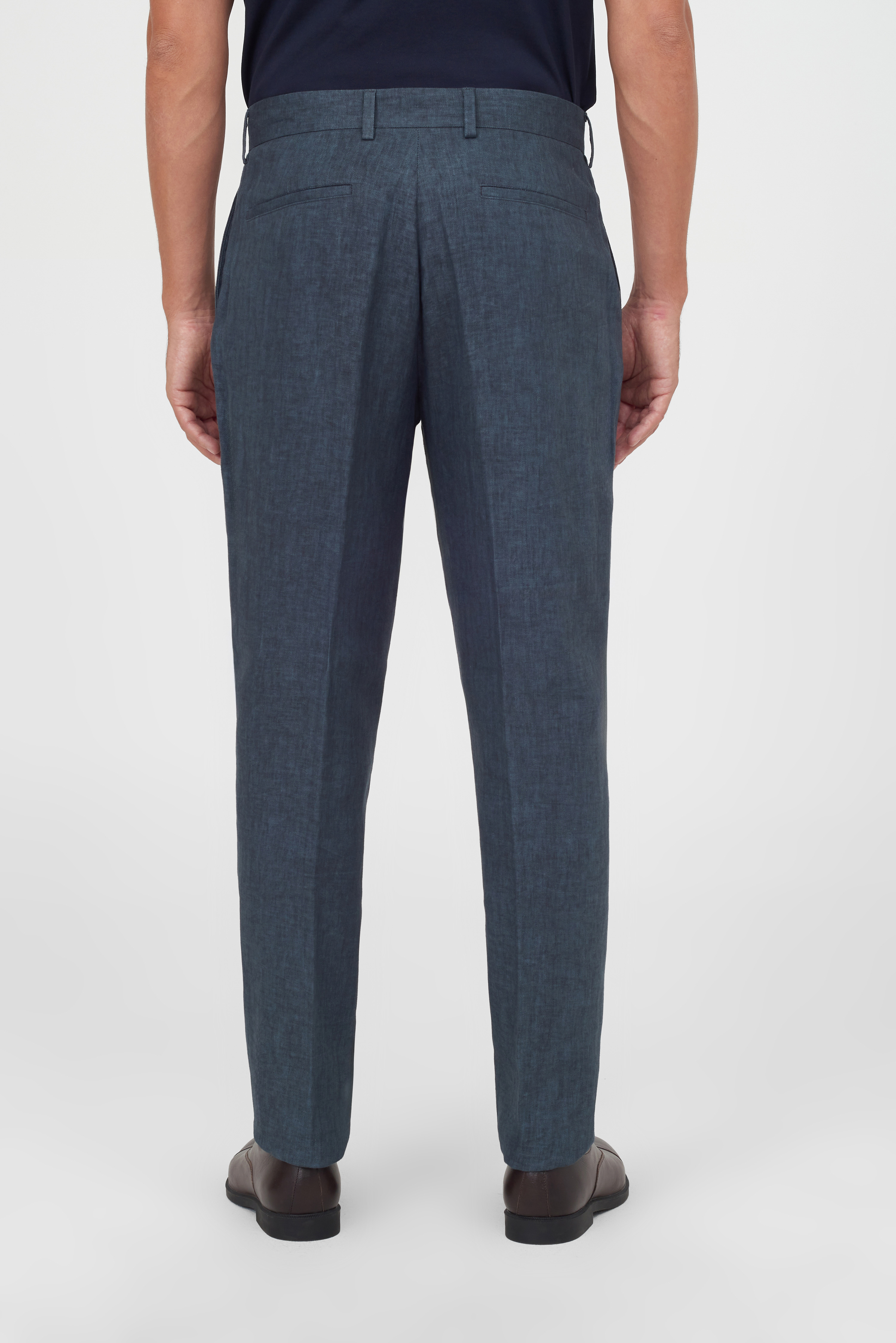 Костюмные брюки с эффектом варёной ткани Slim Fit