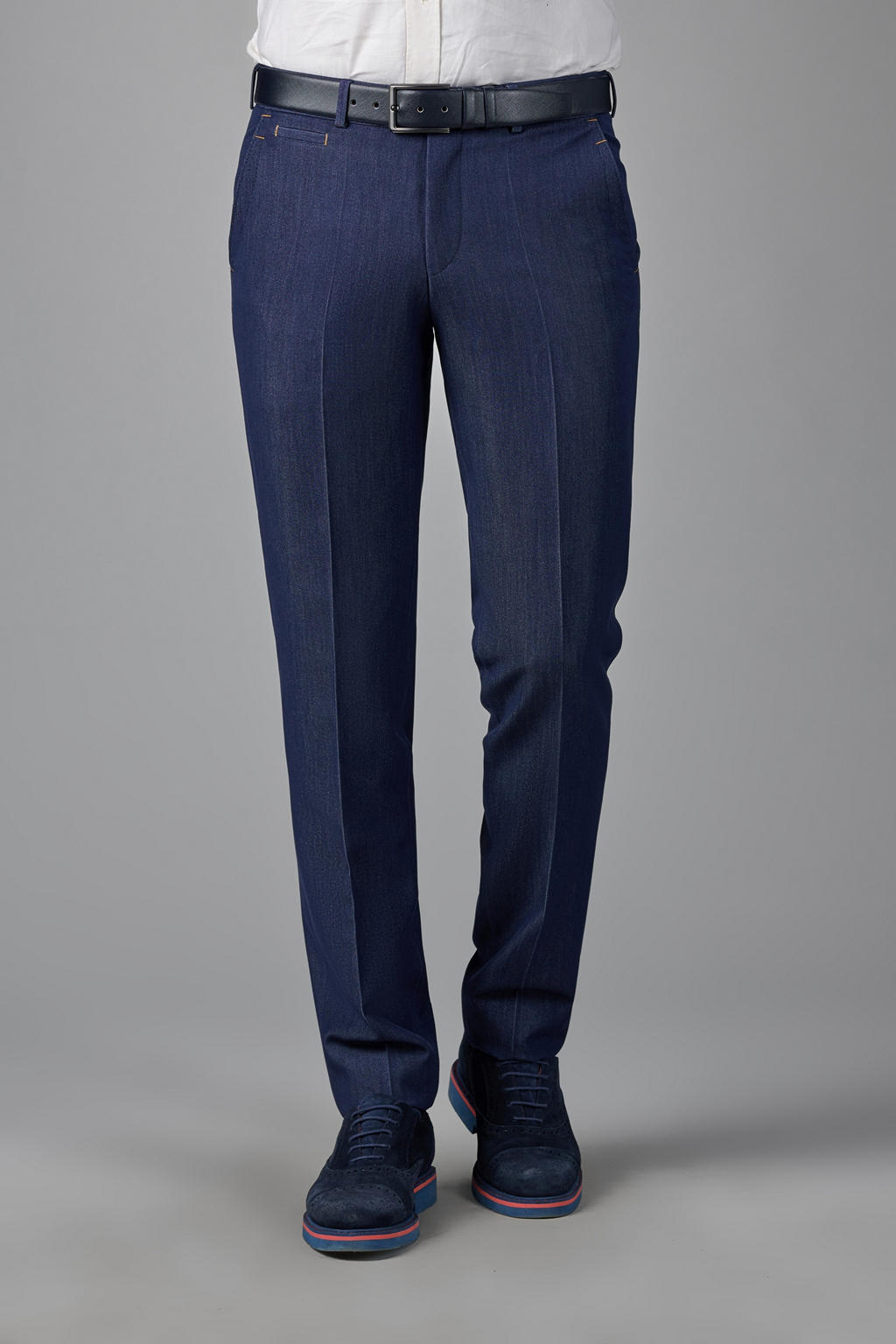 Костюмные брюки с эффектом денима Super Slim Fit