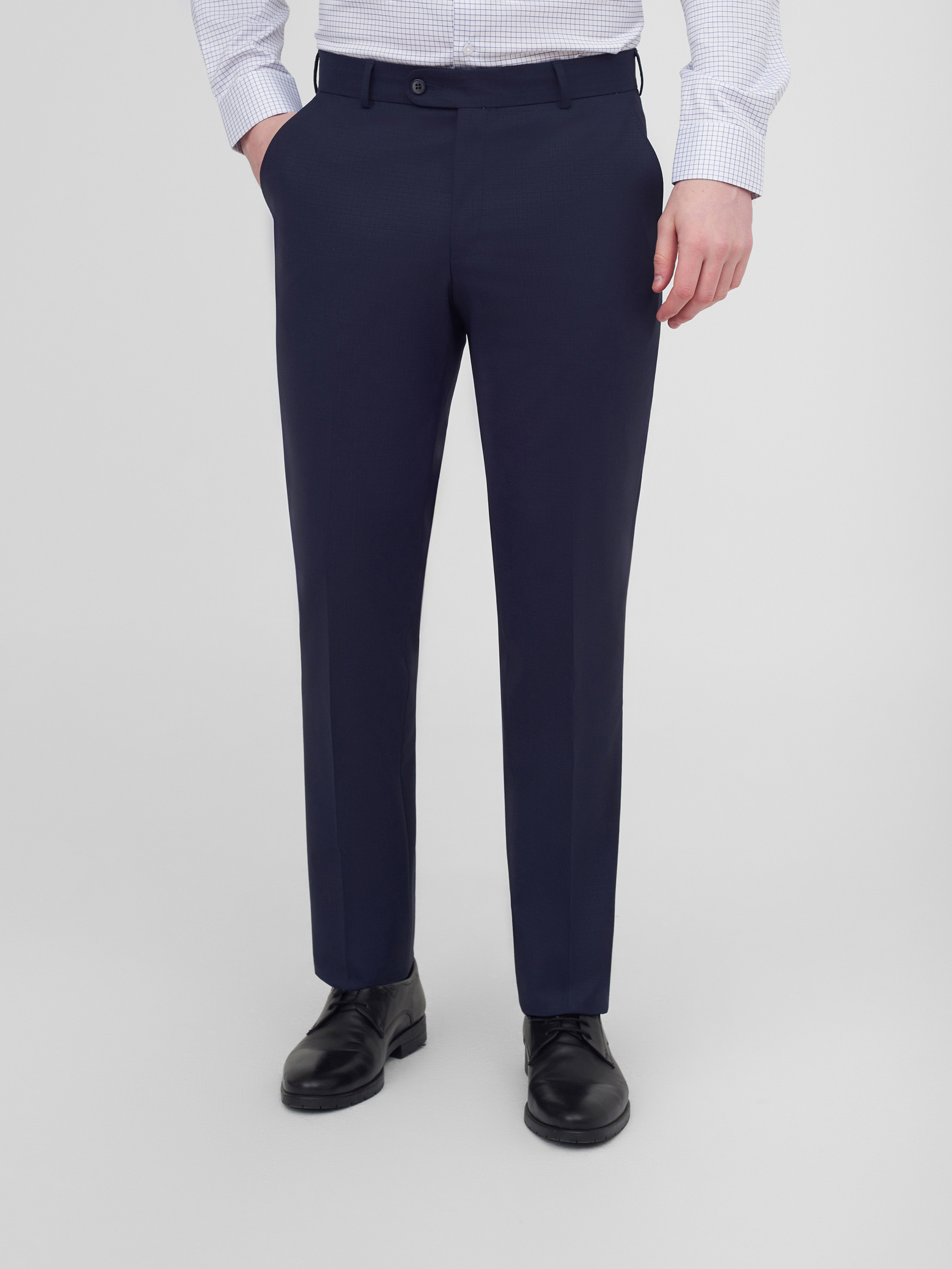 Костюмные брюки из шерстяной ткани Regular Fit