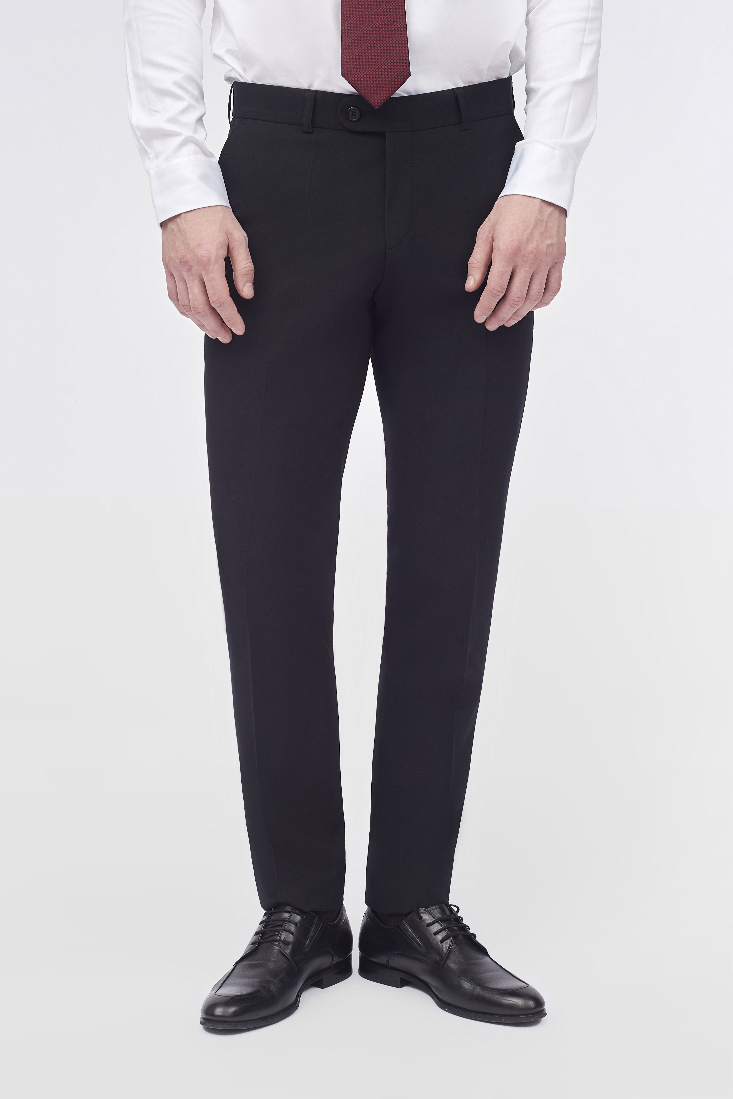 Классические черные брюки из поливискозы Super Slim Fit
