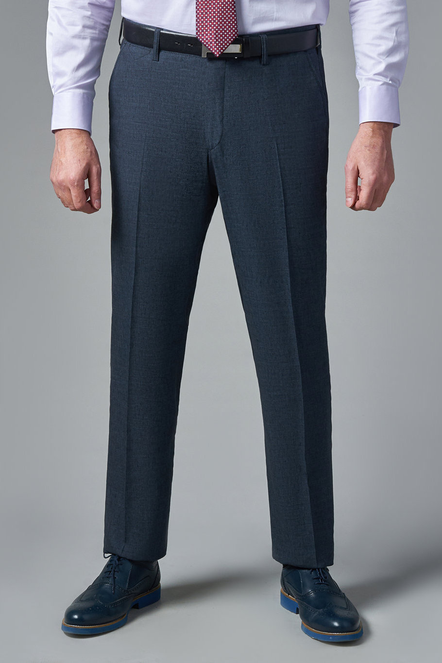 Костюмные темно-серые брюки из итальянской ткани Drago Slim Fit