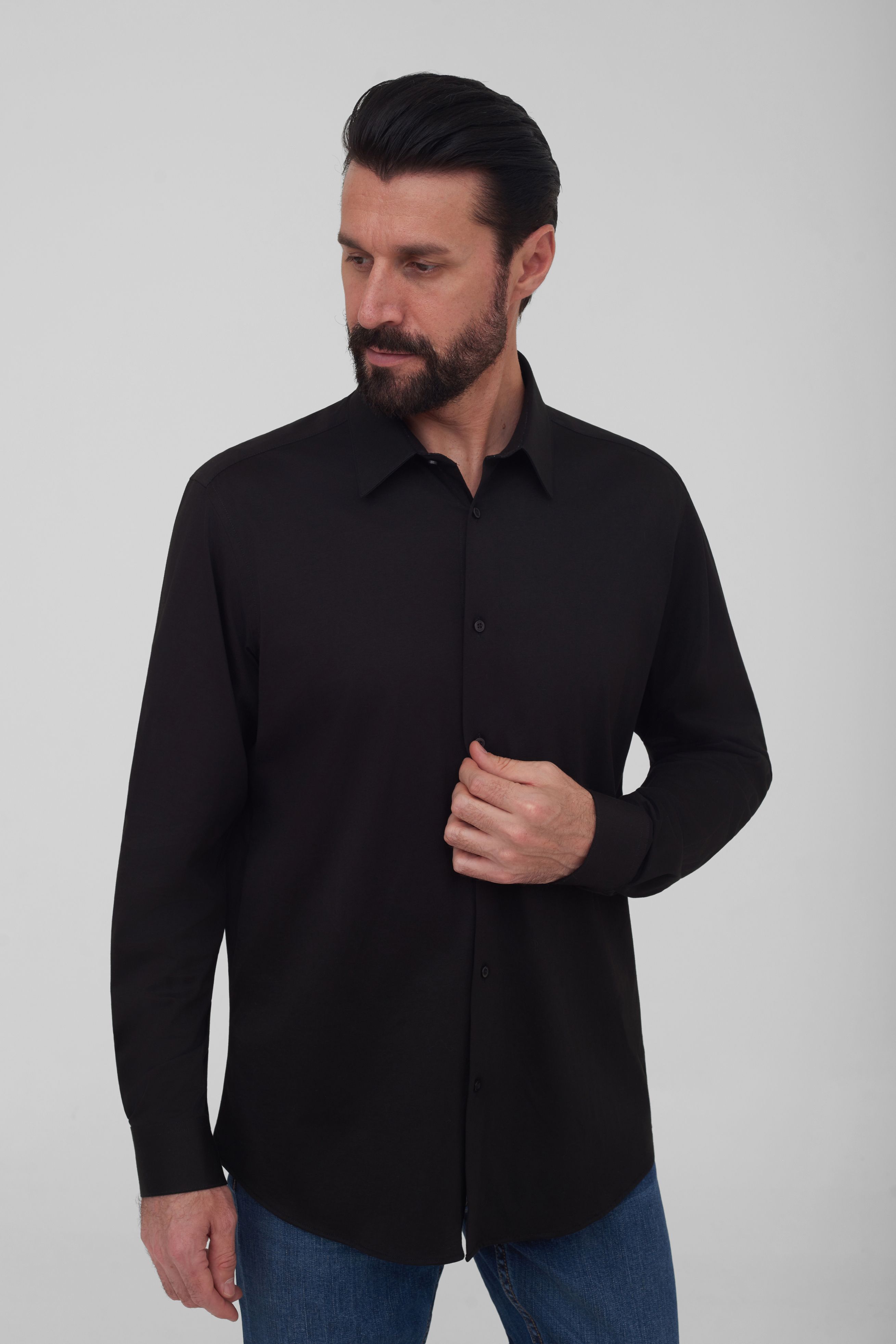 Рубашка из эластичного хлопка Regular Fit