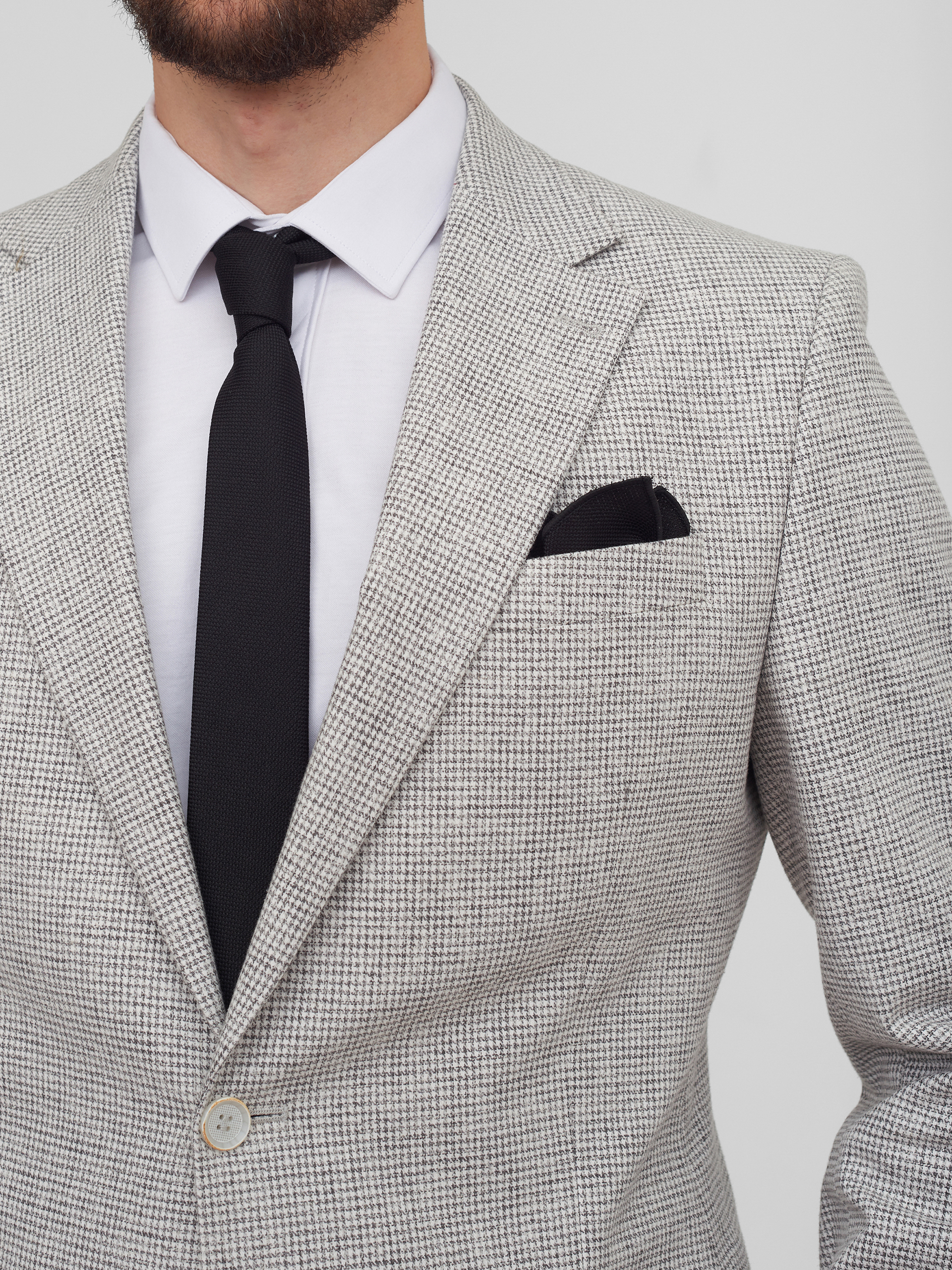 Костюмный пиджак из хлопковой ткани Slim Fit